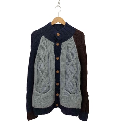 マルチカラー ウールニットカーディガン【1141250489906】
