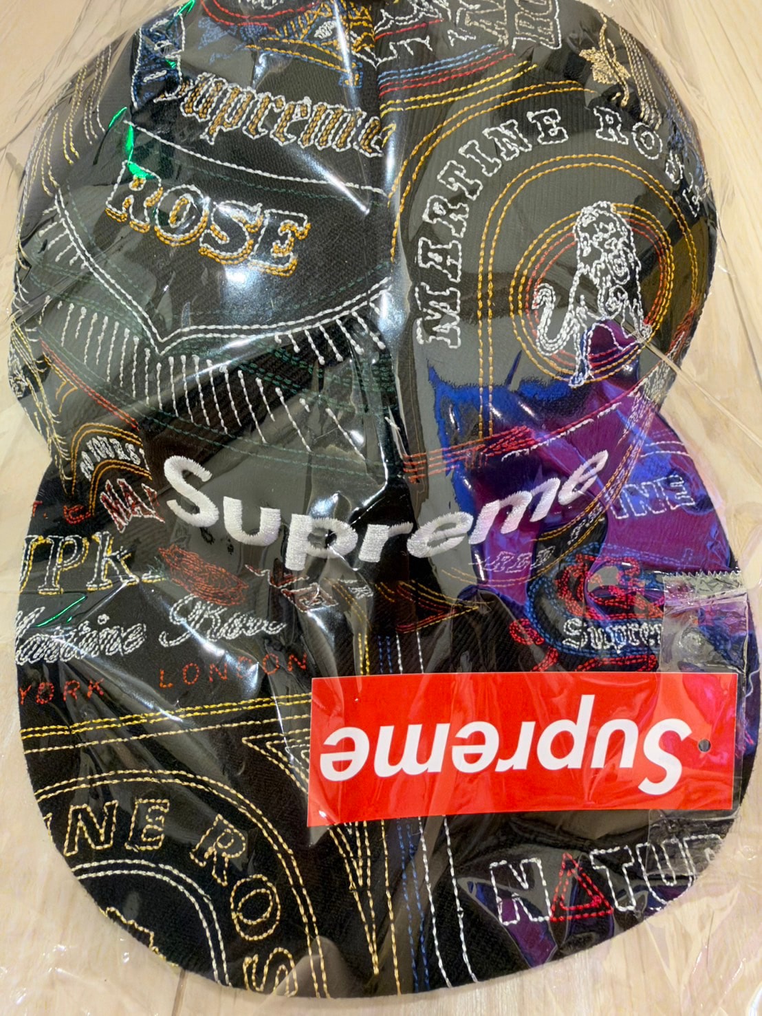 Supreme x Martine Rose Patchwork Labels Box Logo New Era "Multicolor"