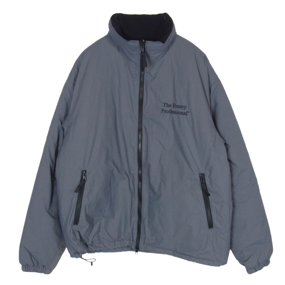 The Ennoy Professional ザ エンノイ プロフェッショナル 22AW AW22BRENJK03LP × スタイリスト私物 Nylon Padded Jacket ナイロン パデッド ダブルジップ  ジャケット 青灰系 M【中古】