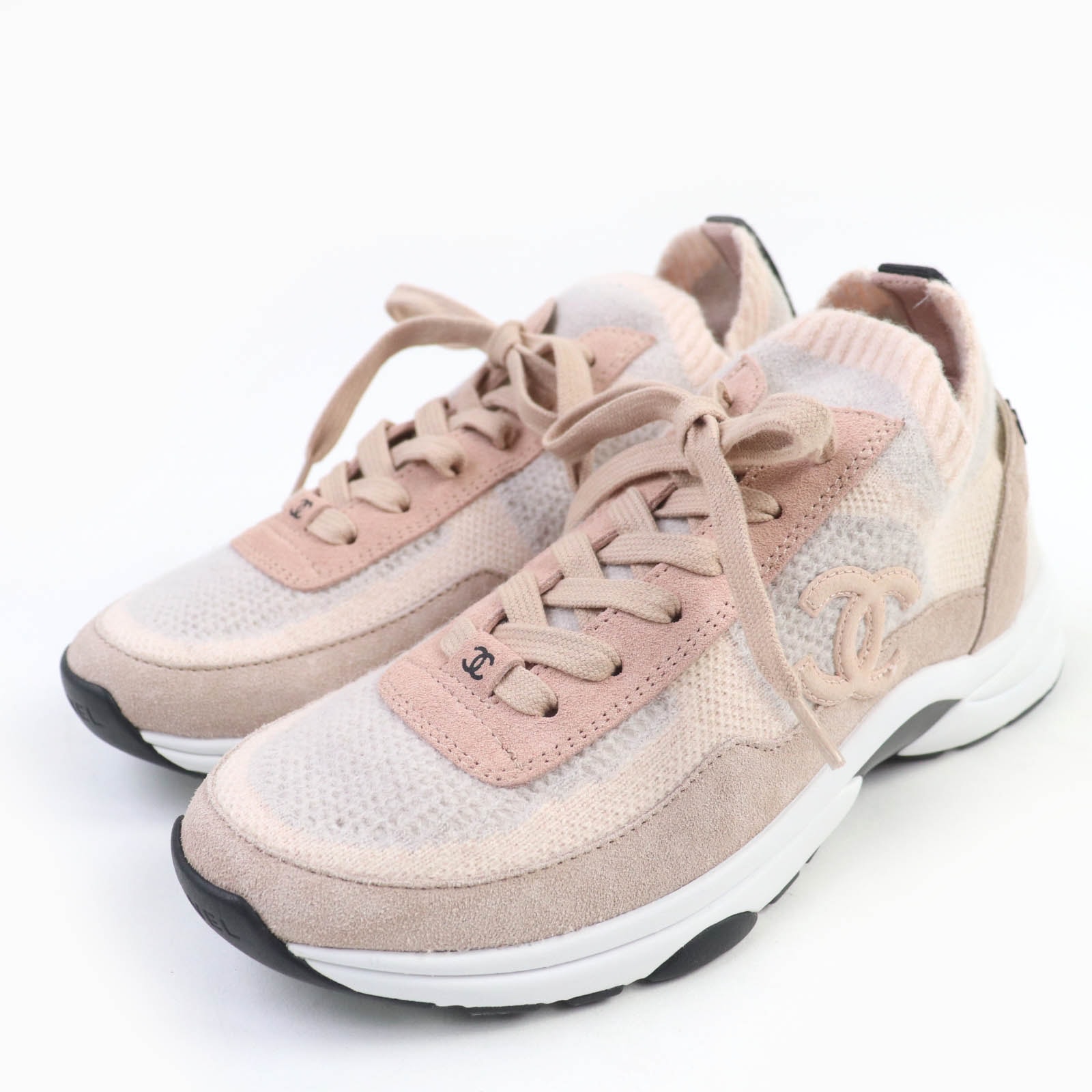 未使用品 シャネル スニーカー ピンク レディース 37 23B G38750