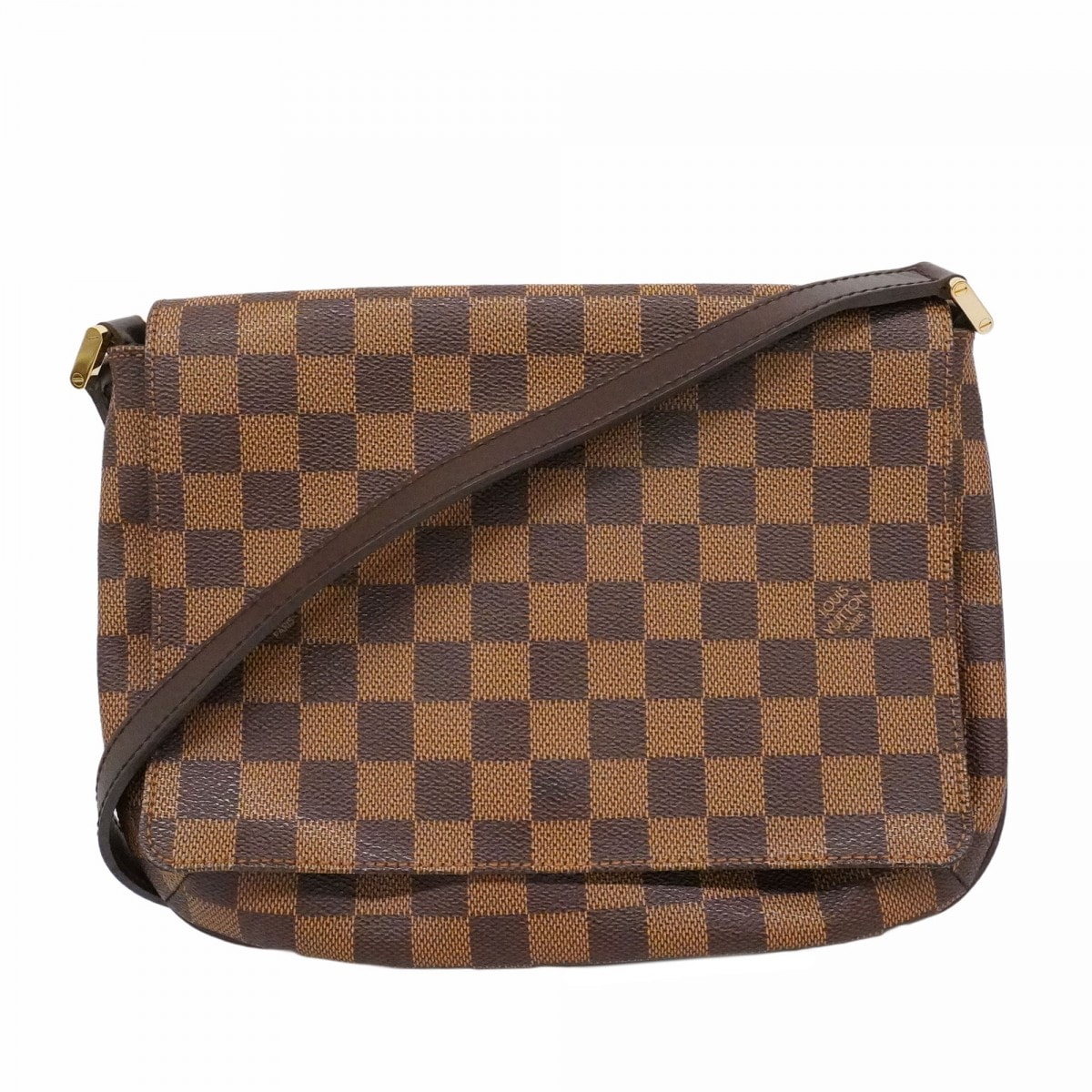 【6db1237-k】ルイヴィトン ショルダーバッグ ダミエ ミュゼットタンゴショートストラップ N51255 エベヌ【中古】レディース