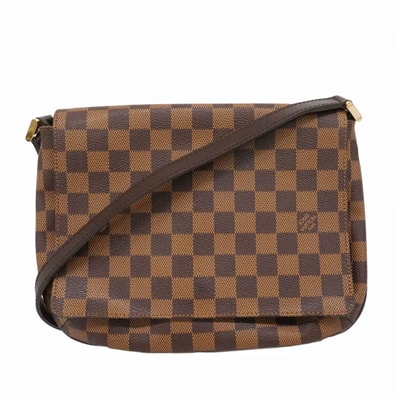【6db1237-k】ルイヴィトン ショルダーバッグ ダミエ ミュゼットタンゴショートストラップ N51255 エベヌ【中古】レディース