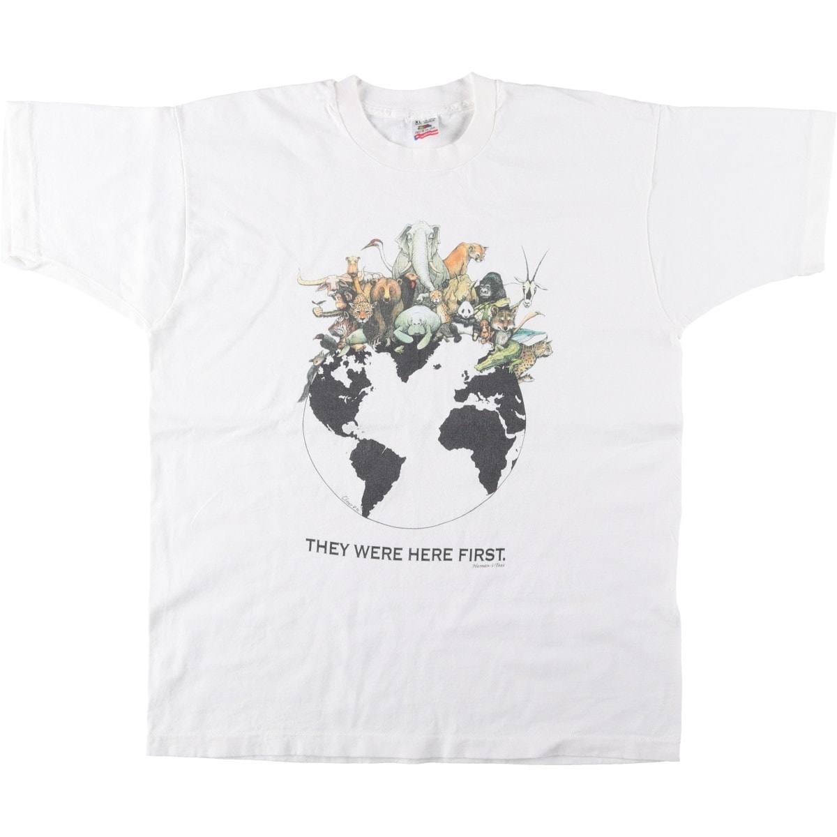 古着 90年代 フルーツオブザルーム FRUIT OF THE LOOM アニマルTシャツ USA製 メンズXL相当 ヴィンテージ/eaa659514