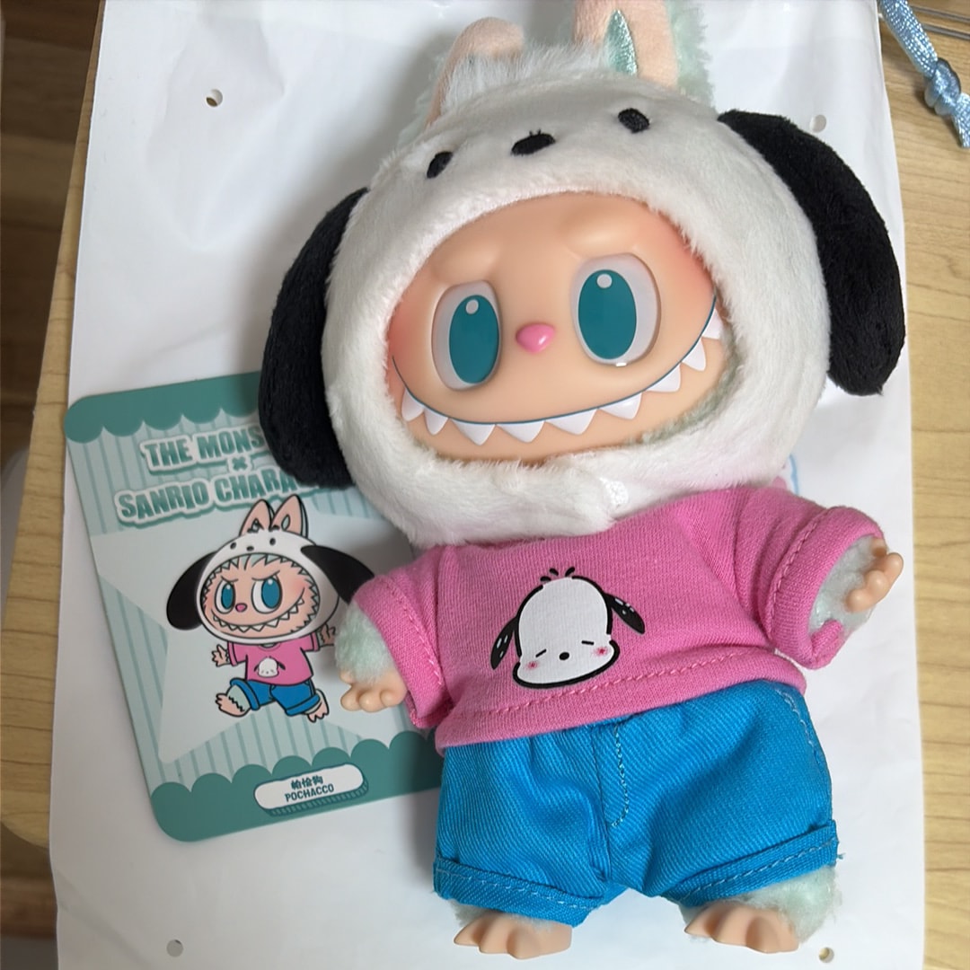 POP MART THE MONSTERS (Labubu) x Hello Kitty and Friends Series-Vinyl Plush Pendant Blind Box POCHACCO