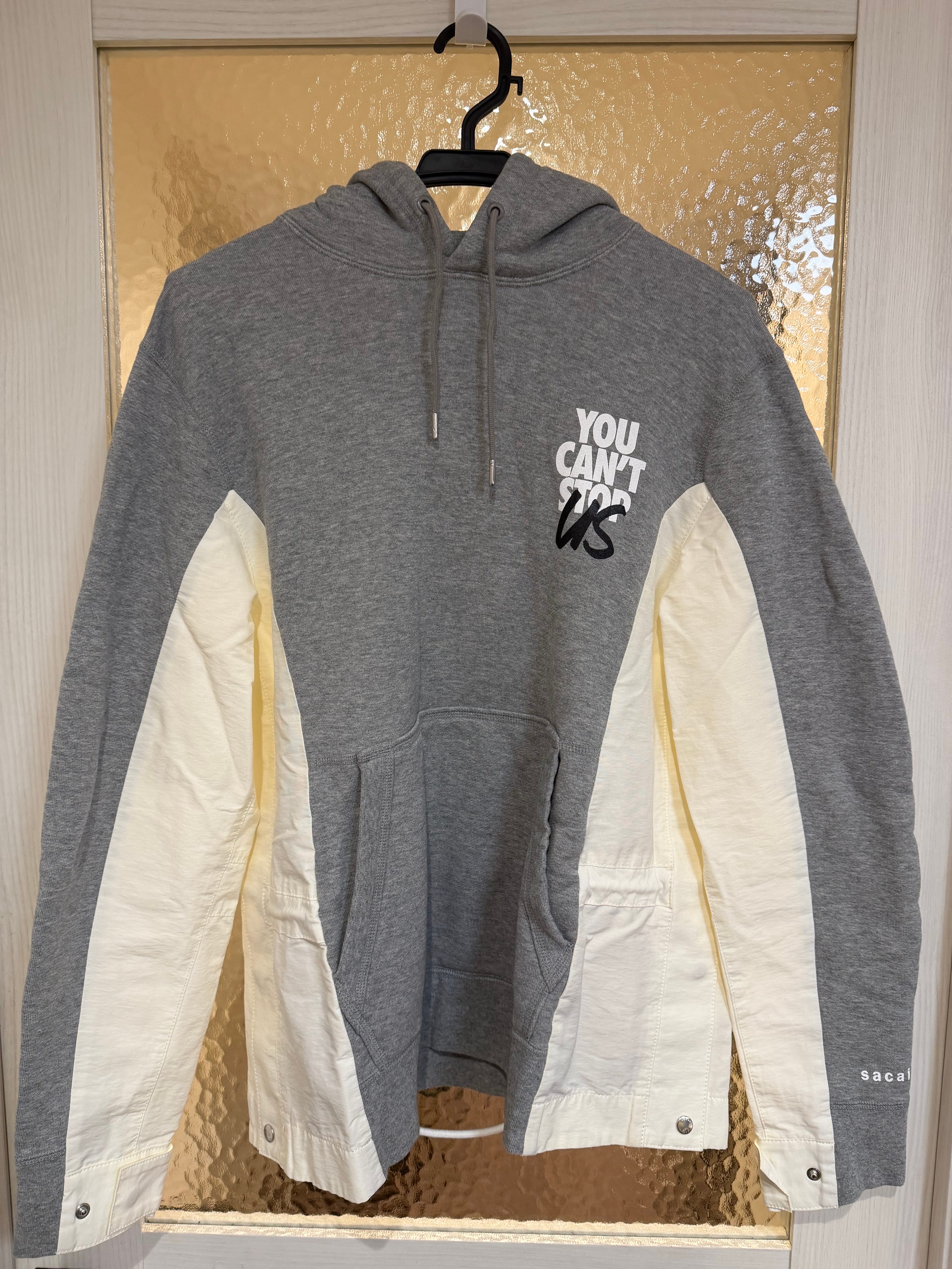 sacai x Nike You Can't Stop Us Customized Hoodie "Gray"