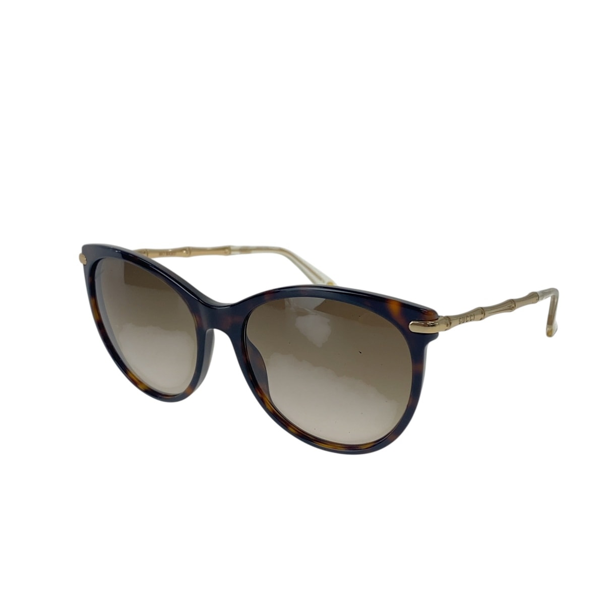 美品 GUCCI グッチ バンブー インターロッキングGG ブラウン ゴールド 男女兼用 バタフライ 1-0294261 【中古】