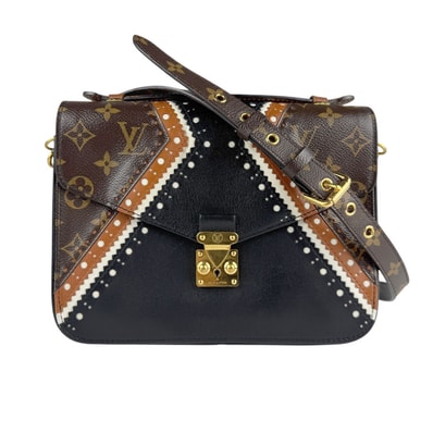 ルイ ヴィトン LOUIS VUITTON ハンドバッグ 斜め掛けショルダーバッグ モノグラム ポシェット メティスMM モノグラムキャンバス/レザー ブラウン/ブラック ゴールド レディース M43488【中古】 z6961