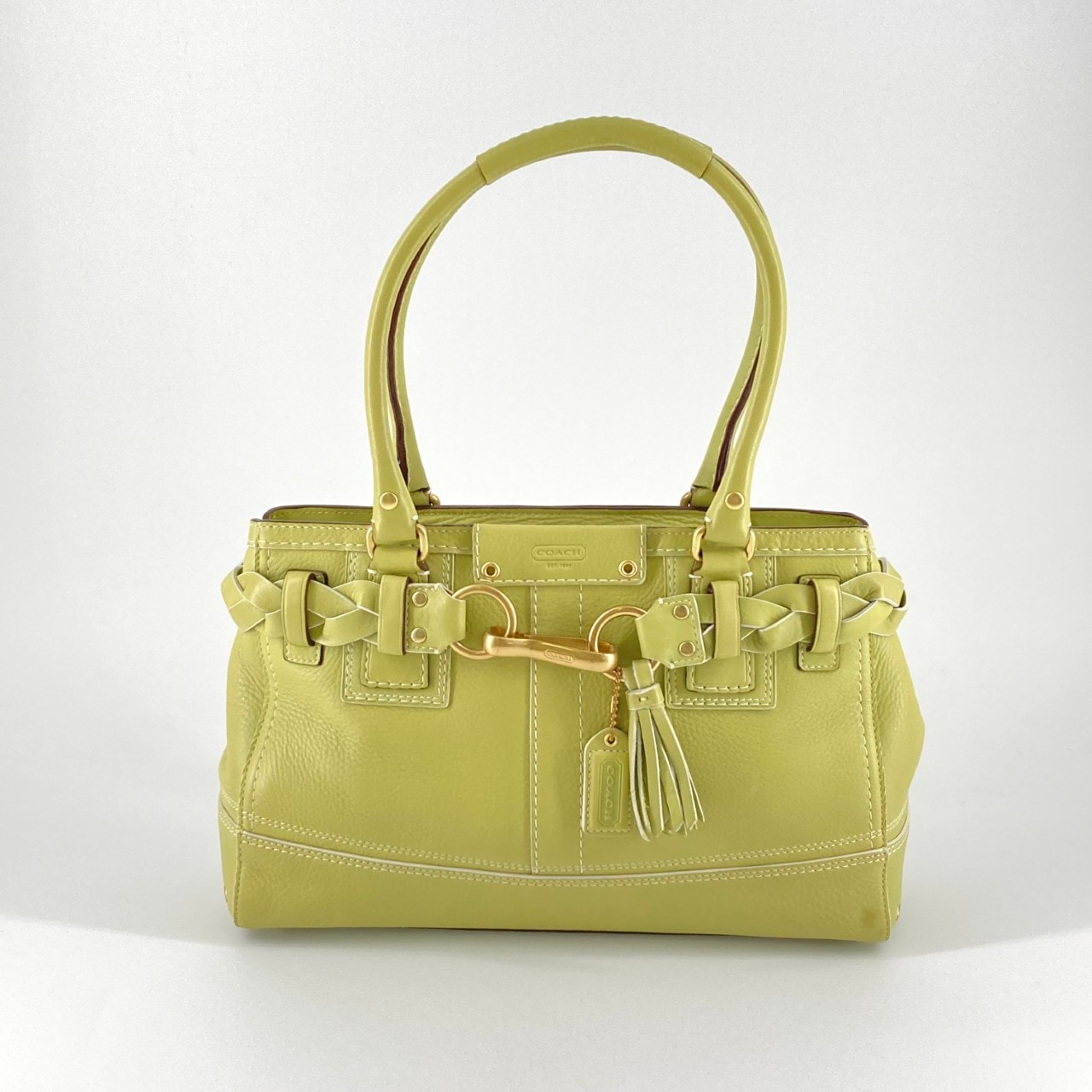 COACH(コーチ) ハンプトンズ 10528 ハンドバッグ ライムグリーン