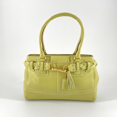 COACH(コーチ) ハンプトンズ 10528 ハンドバッグ ライムグリーン