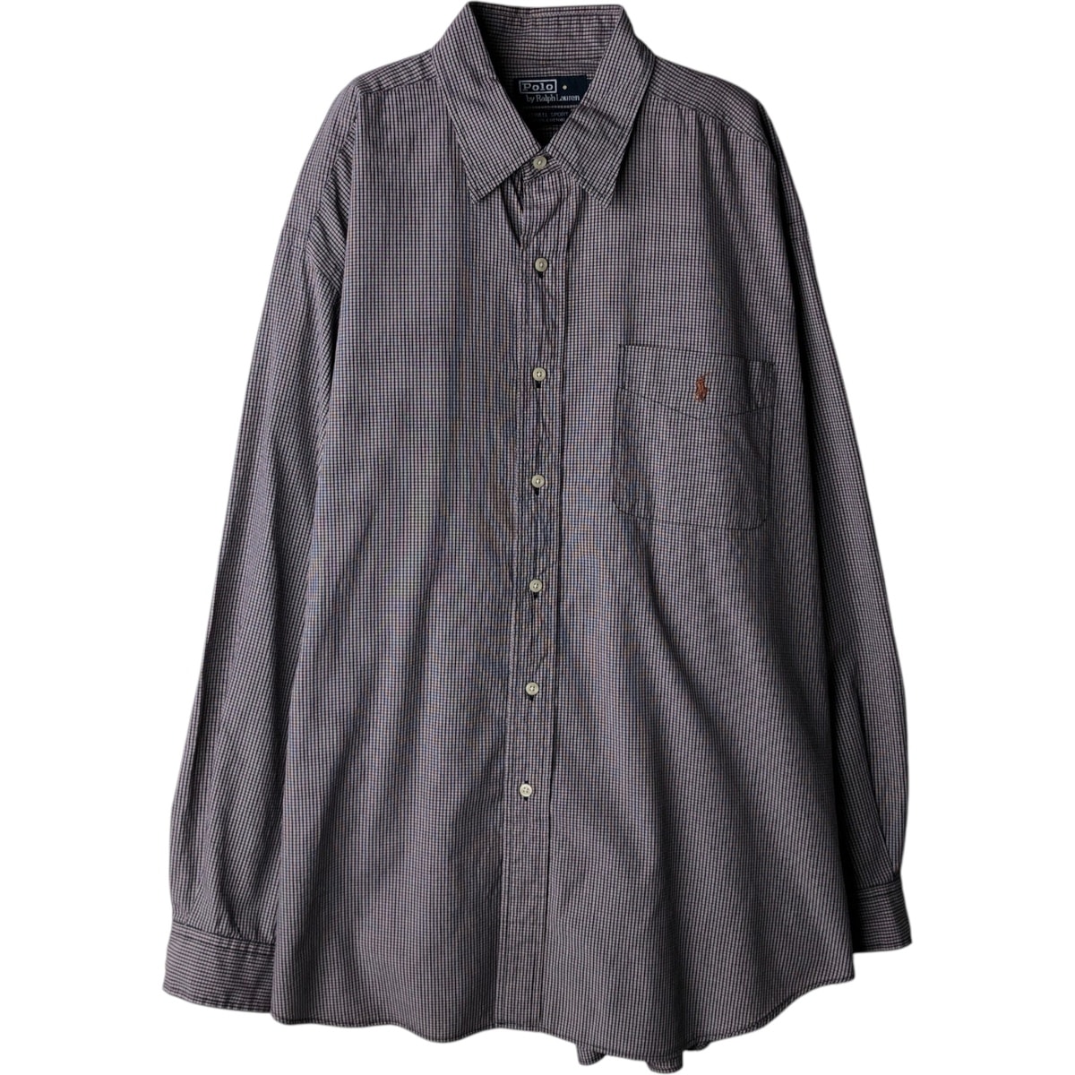 古着 ラルフローレン Ralph Lauren POLO by Ralph Lauren LOWELL SPORT 長袖 コットンチェックシャツ メンズXL相当/eaa618550