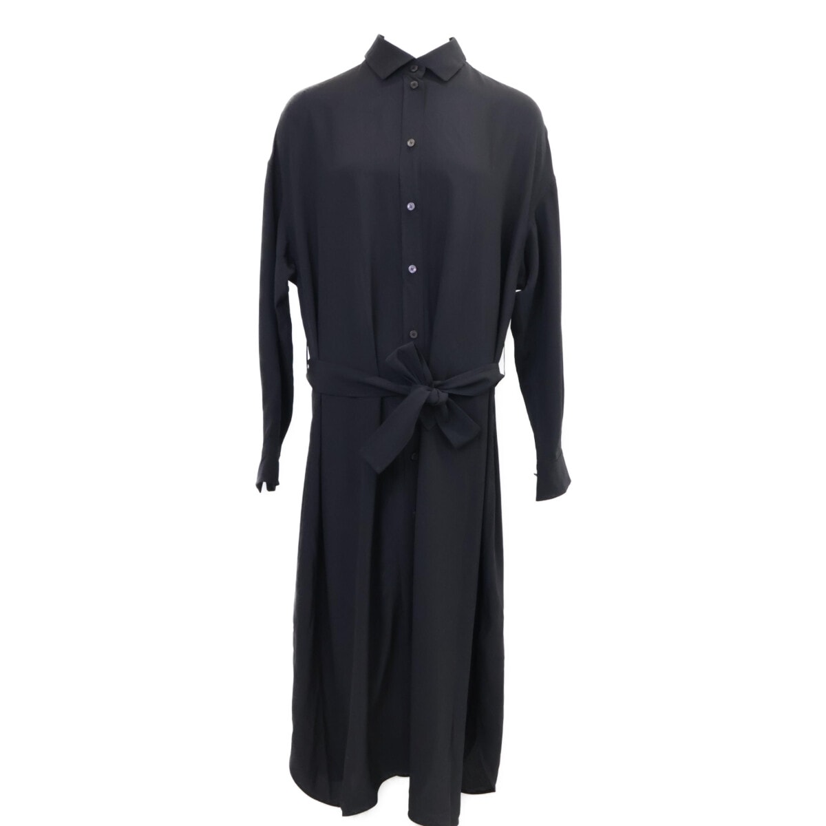 エルメス 【美品/国内正規】セリエボタン シルク100％ ベルト付 シャツ 36