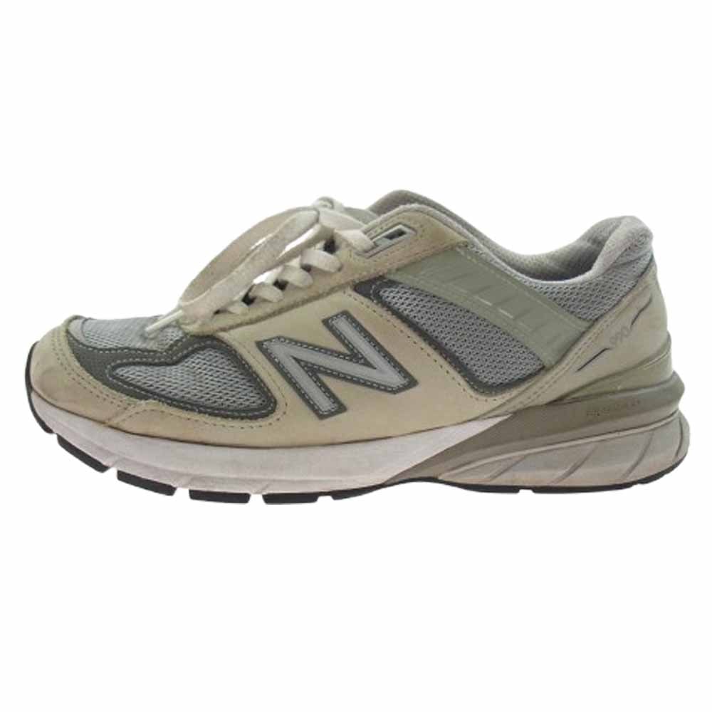 NEW BALANCE ニューバランス スニーカー W990IG5 990v5 メッシュ ローカット スニーカー グレー系 24.5cm【中古】