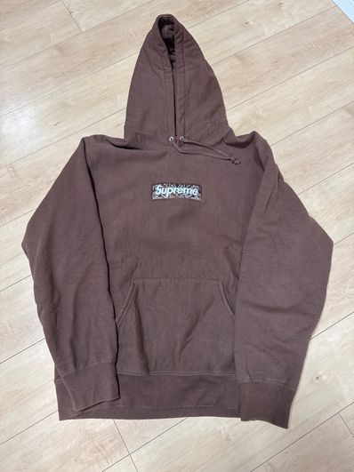 Supreme Bandana Box Logo Hooded Sweatshirt "Brown"