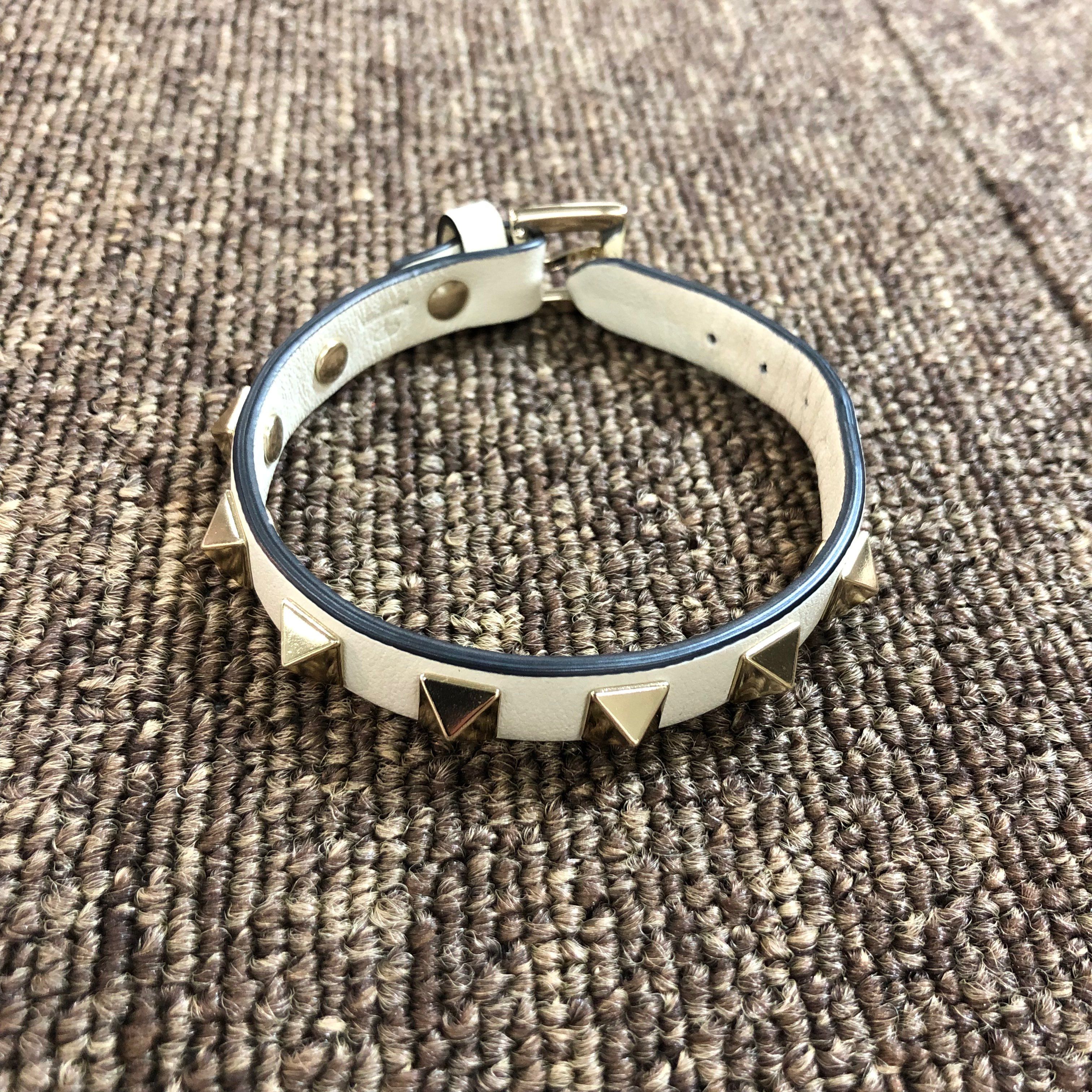 Valentino Rock Studs Bracelet "White"