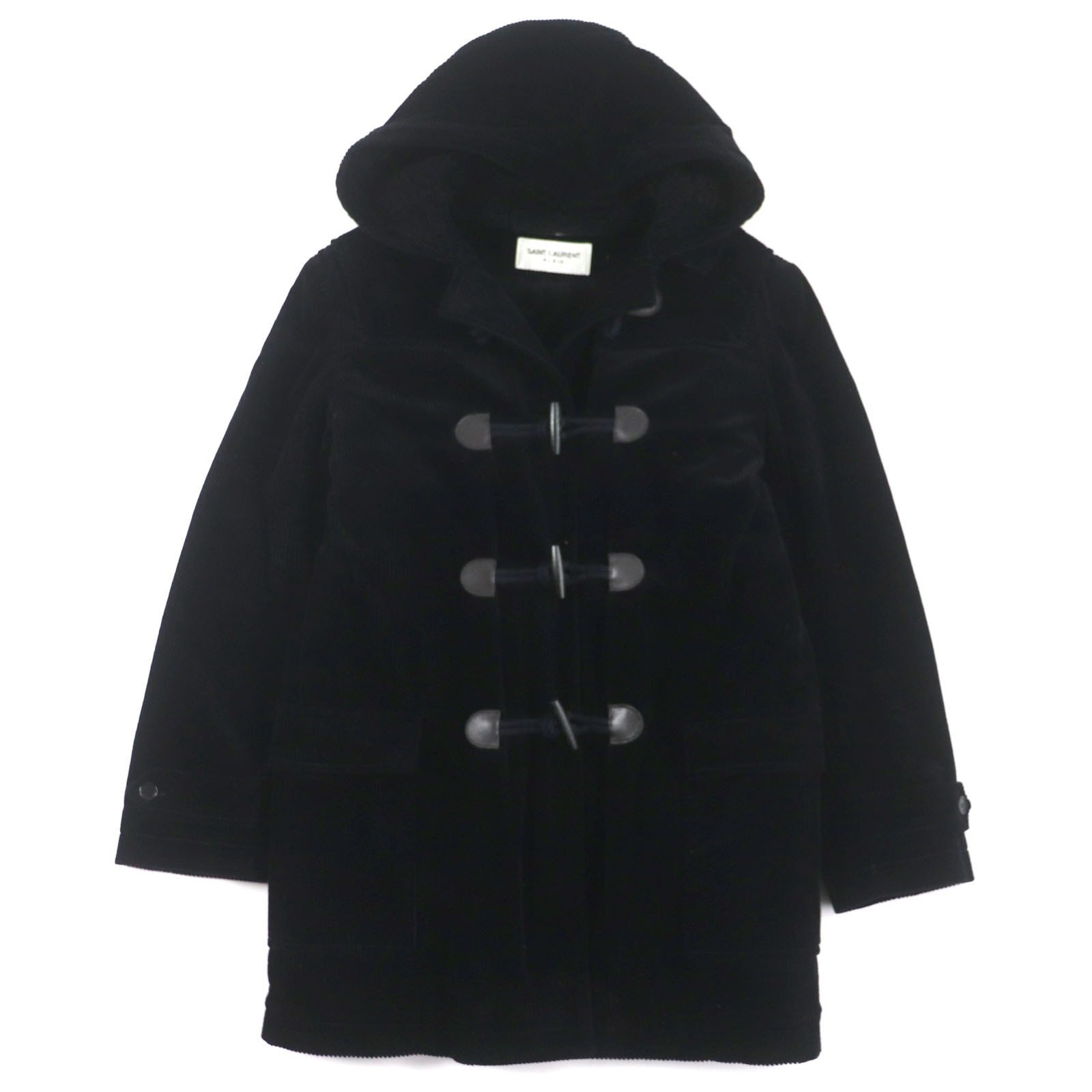 美品 サンローランパリ ダッフルコート ブラック メンズ 44 529578