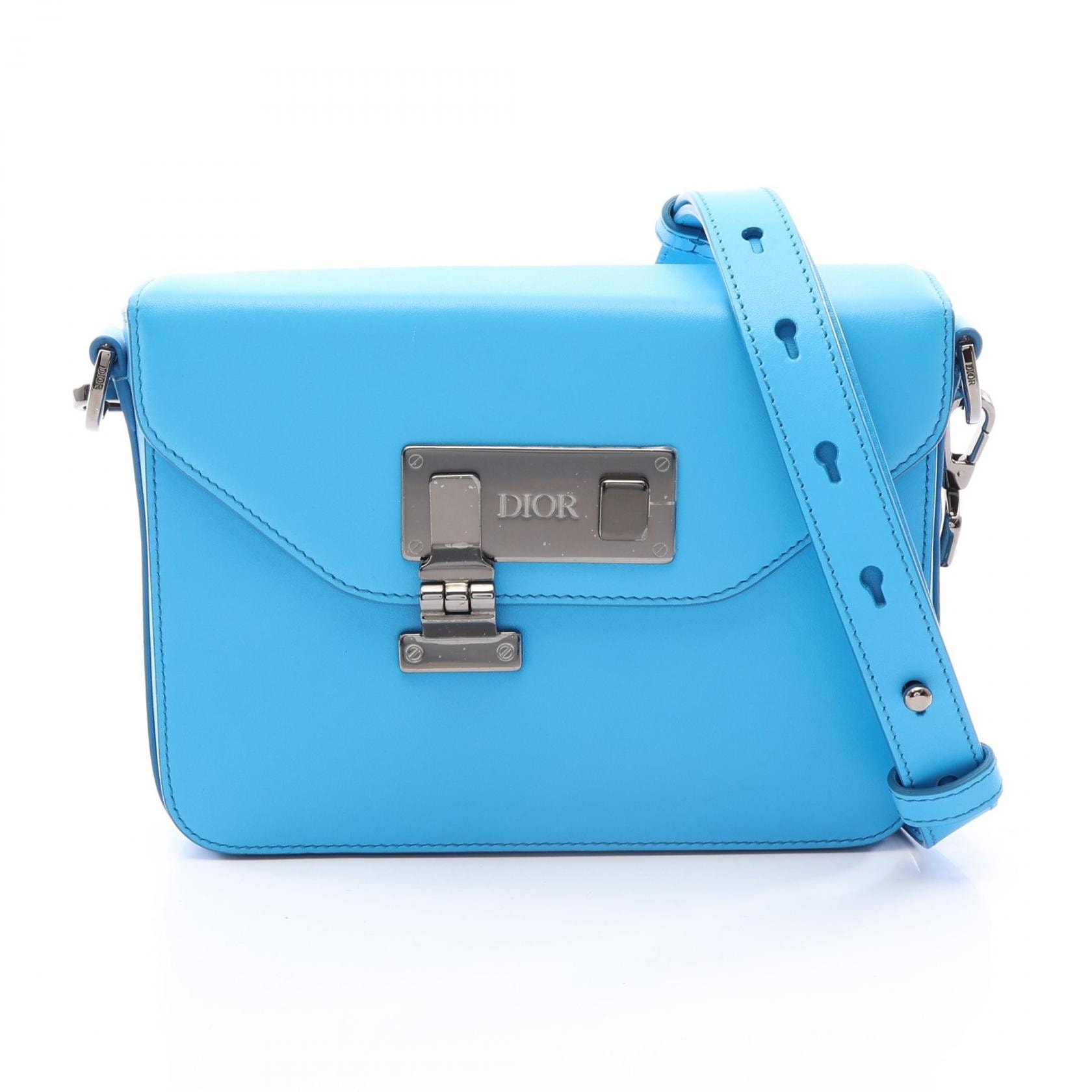 ディオール Dior ディオールロック ショルダーバッグ バッグ レザー メンズ ブルー系 【中古】