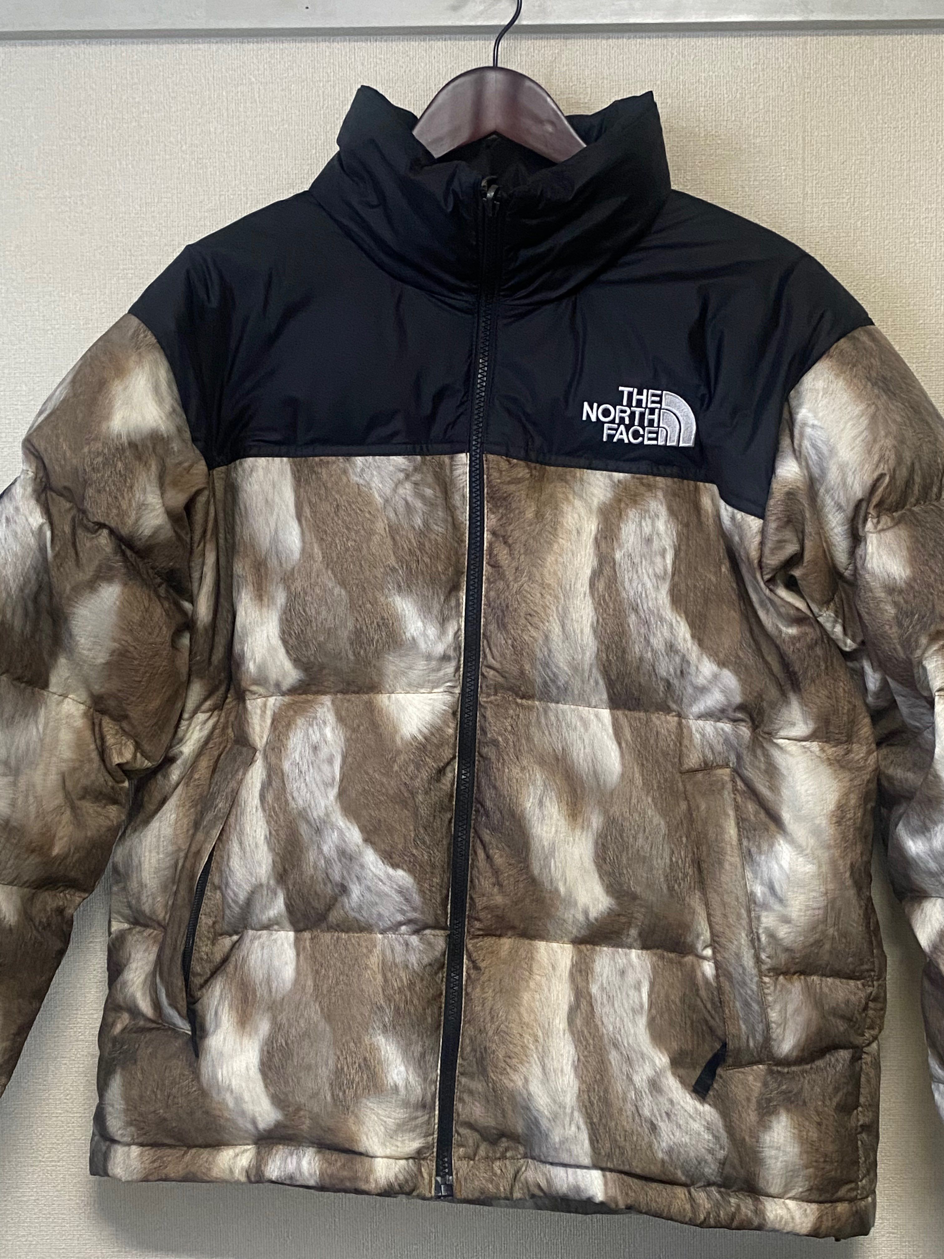 Supreme x The North Face Fur Print Nuptse Jacket "Brown"