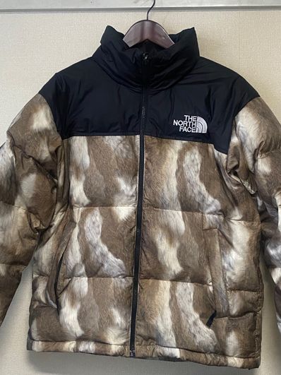 Supreme x The North Face Fur Print Nuptse Jacket "Brown"