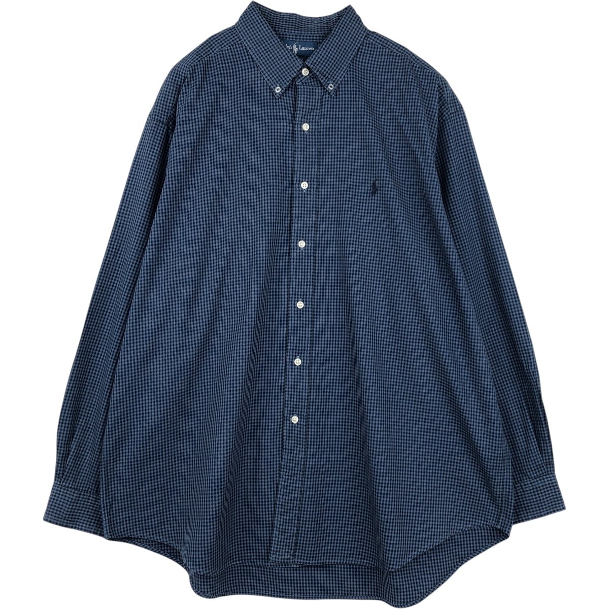 古着 ラルフローレン Ralph Lauren BLAKE 長袖 ボタンダウンチェックシャツ メンズXL相当/eaa678076