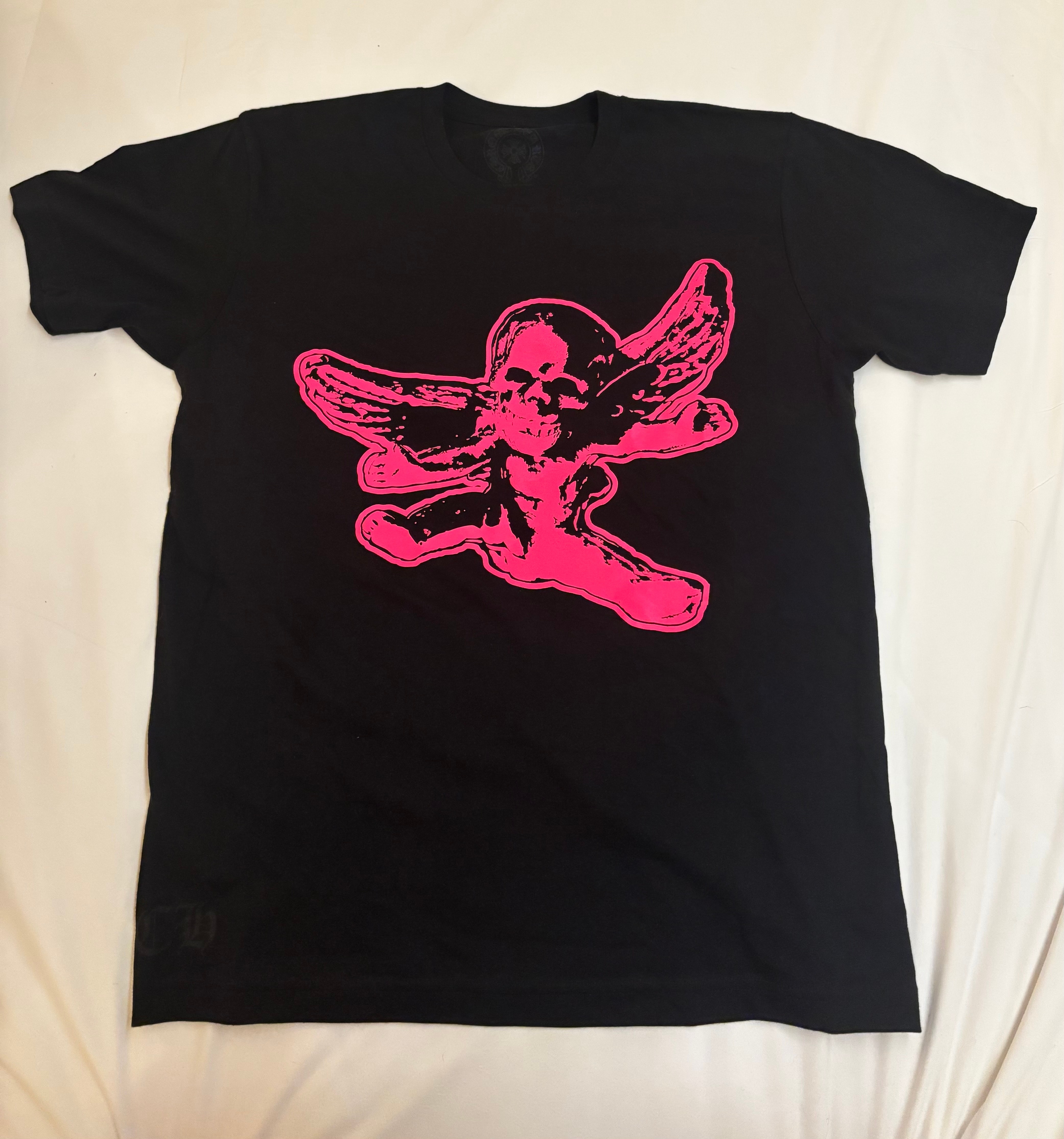 クロムハーツ フォティ ロゴ ショートスリーブ Tシャツ "ブラック/ピンク"