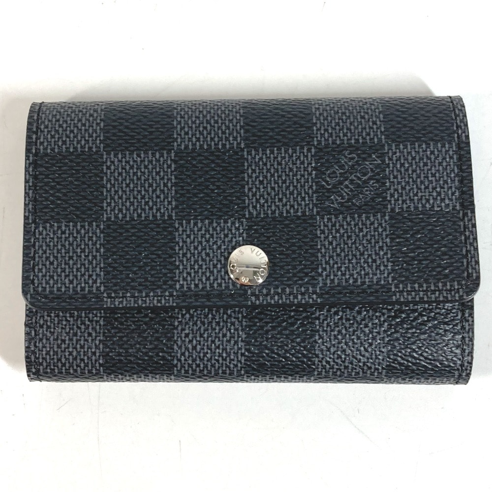ルイヴィトン LOUIS VUITTON ミュルティクレ6 ミュルティクレ 6  N62662 ダミエグラフィット 6連キーケース 鍵 6P キーケース ダミエグラフィットキャンバス ブラック 美品