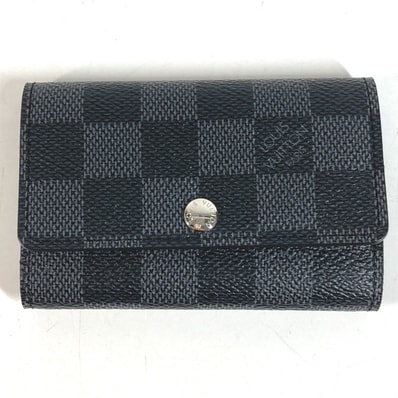 ルイヴィトン LOUIS VUITTON ミュルティクレ6 ミュルティクレ 6 N62662 ダミエグラフィット 6連キーケース 鍵 6P キーケース ダミエグラフィットキャンバス ブラック 美品