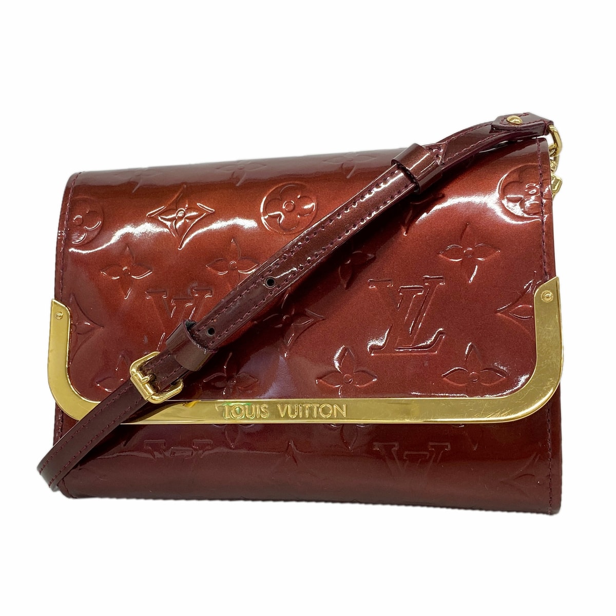 【6ge5799】ルイヴィトン ショルダーバッグ ヴェルニ ロスモアPM M91547 ルージュフォーヴィスト【中古】レディース