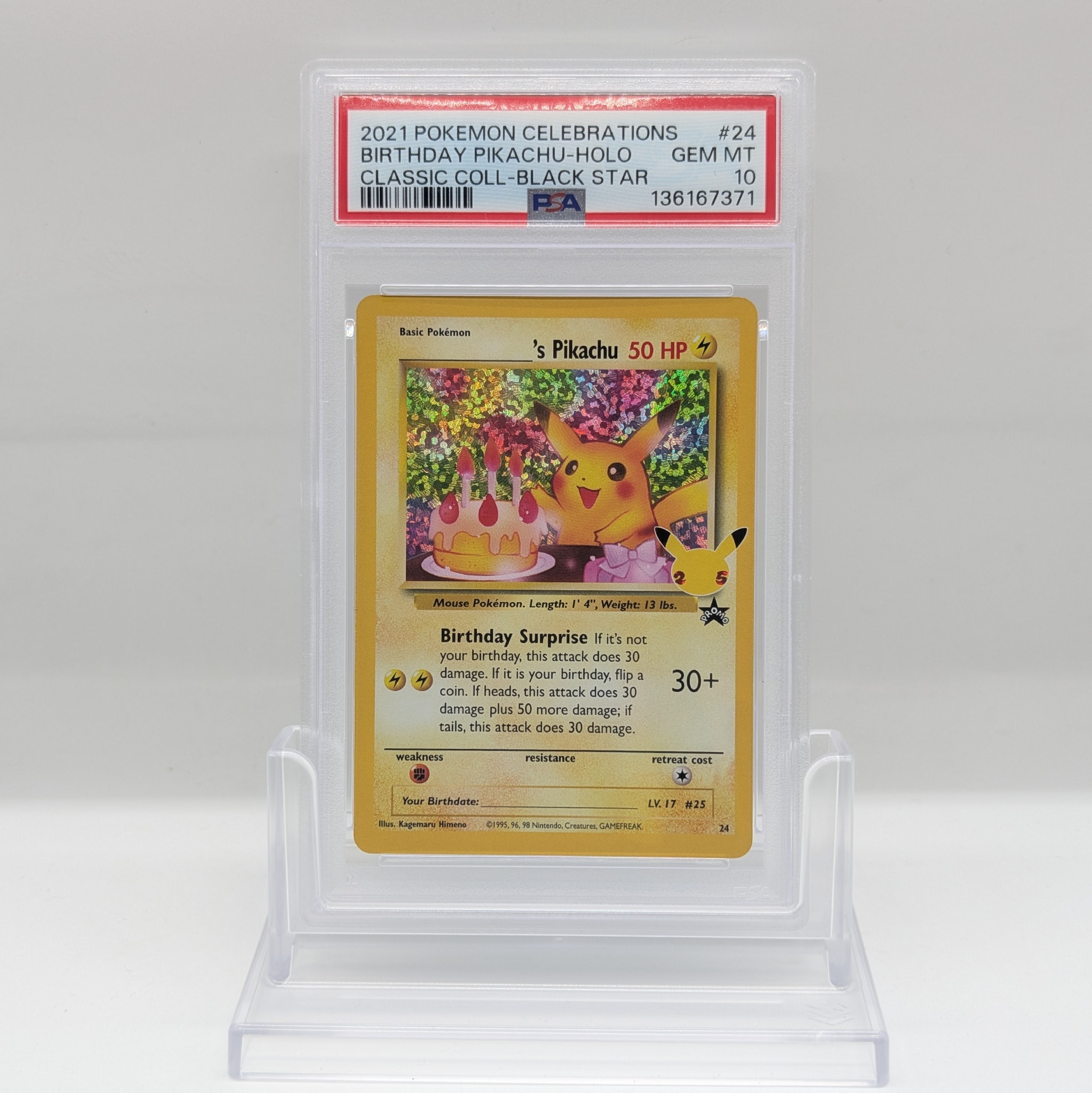 PSA10】_のピカチュウ(お誕生日ピカチュウ)【英語版】(ソード&シールド PSA10】_のピカチュウ(お誕生日ピカチュウ)【英語版】(ソード&シールド