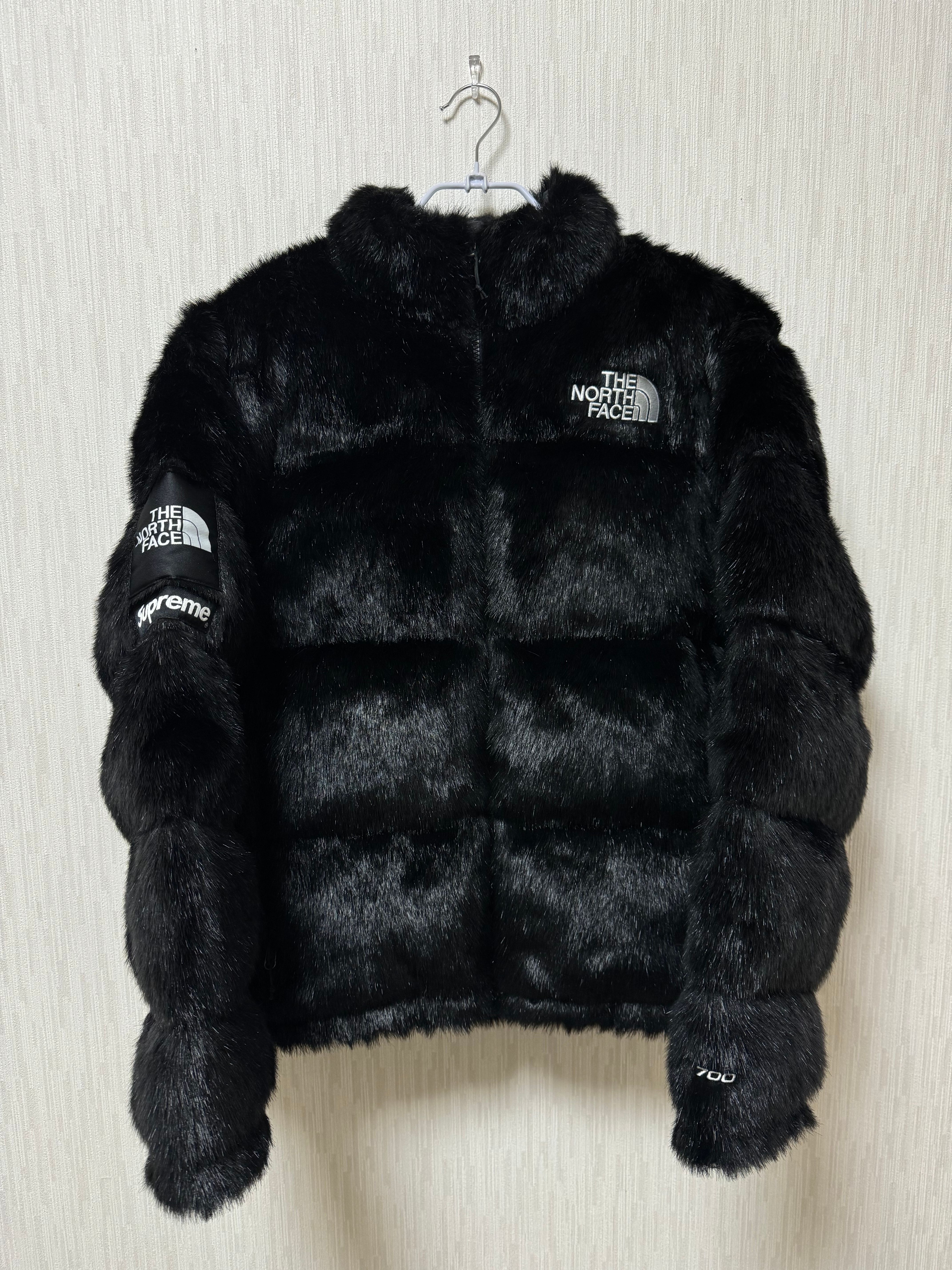 Supreme x The North Face Faux Fur Nuptse Jacket "Black"