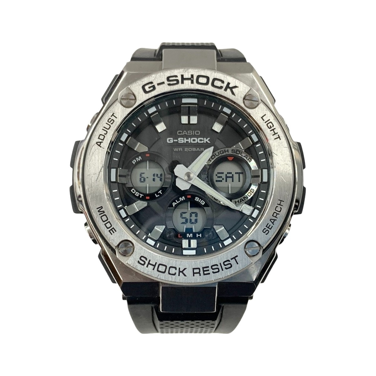 〇〇CASIO カシオ Gショック Gスチール ソーラークォーツ 腕時計 GST-S110 シルバー