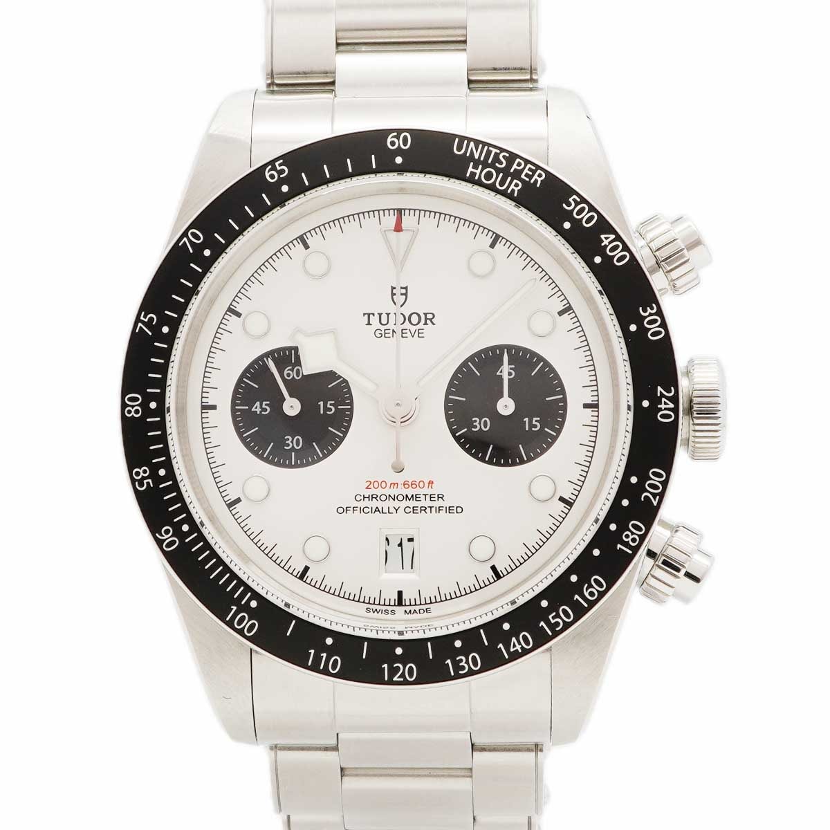 【6wdd0317】チュードル ブラックベイ クロノ 79360N 白文字盤【中古】腕時計 メンズ