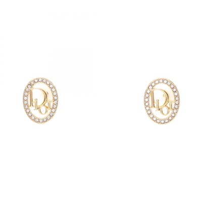 ディオール Dior Dior Oblique ピアス ジュエリー GP(ゴールドメッキ) ラインストーン レディース ゴールド系 / クリア系 E5064WOMCY319 【新品】