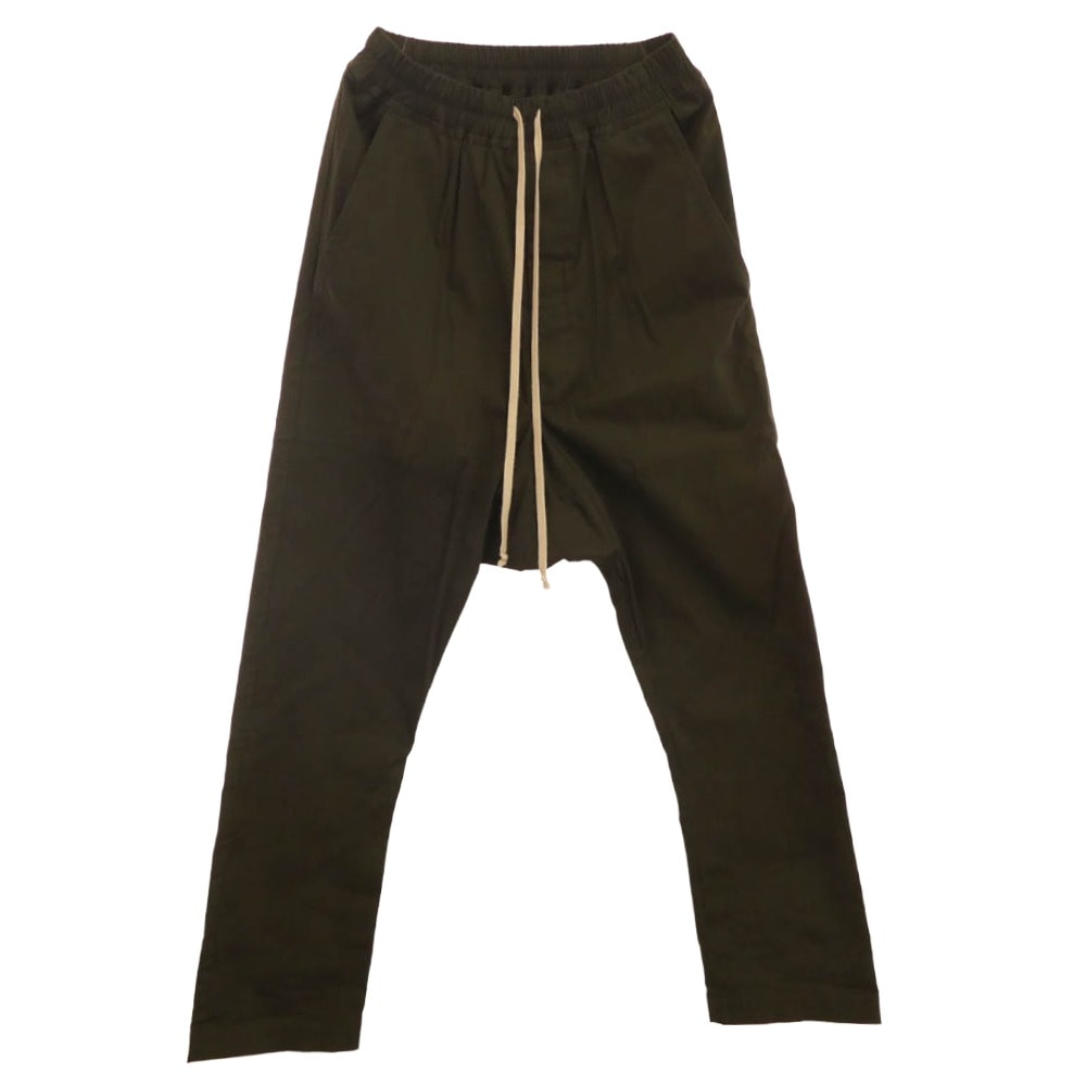 Rick Owens リックオウエンス パンツ 24AW RU02D6380-TE FOREST DRAWSTRING LONG PANTS TE素材 ドローストリング ロング サルエル パンツ グリーン系 46 46【中古】