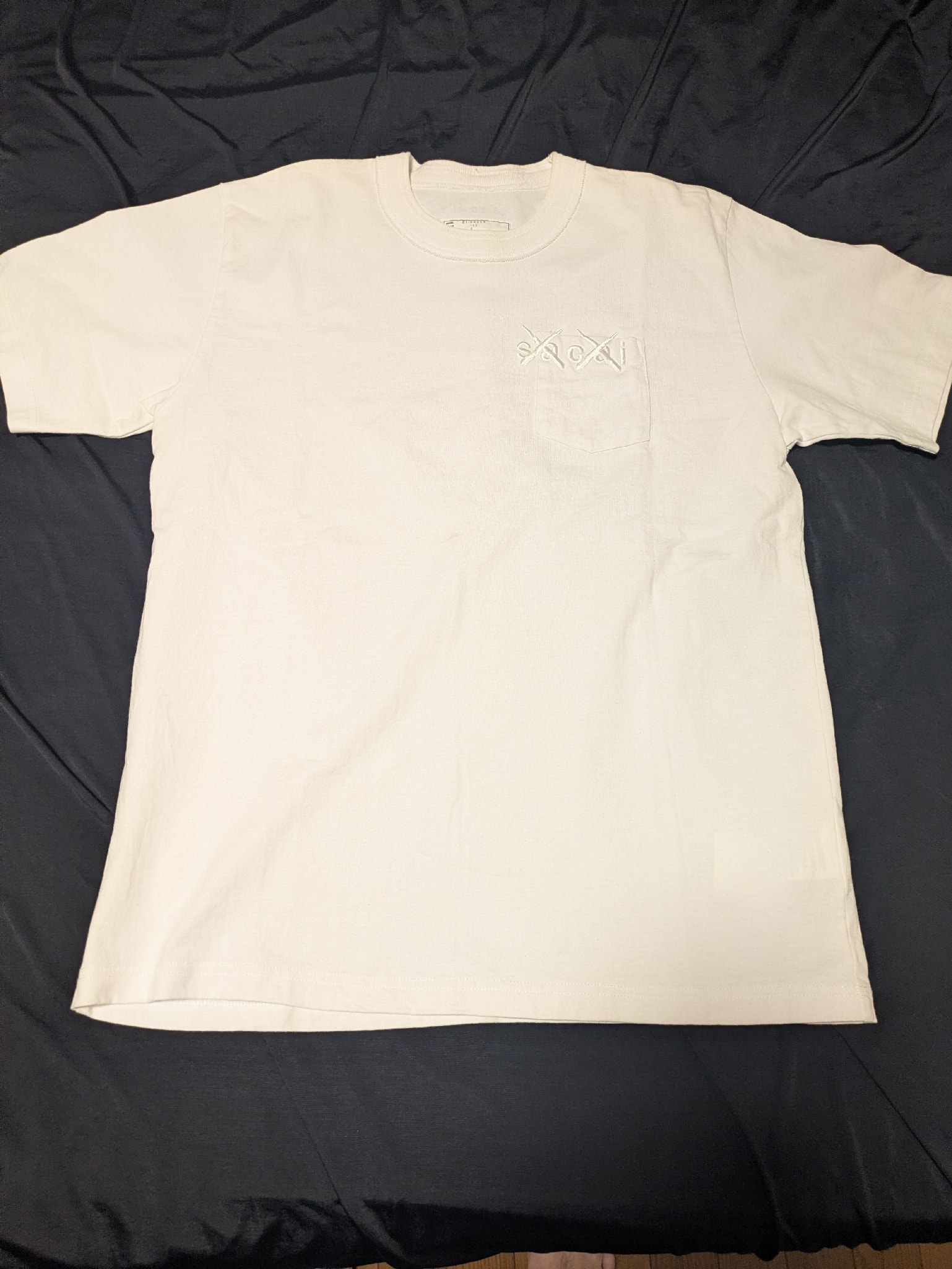 sacai KAWS Embroidery T-Shirt "White"