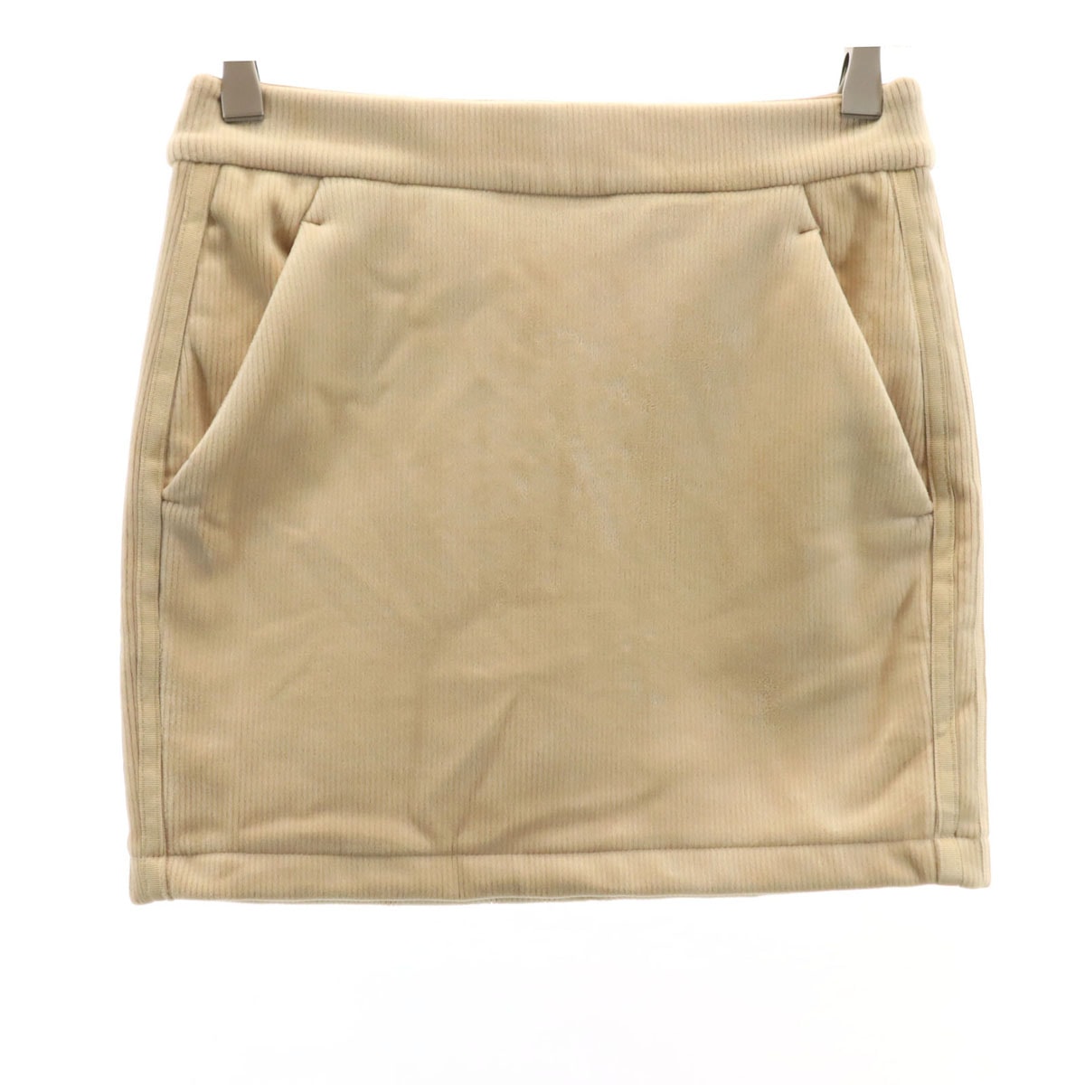 美品 adidas アディダス コーデュロイ ミニスカート XS ベージュ