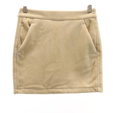 美品 adidas アディダス コーデュロイ ミニスカート XS ベージュ
