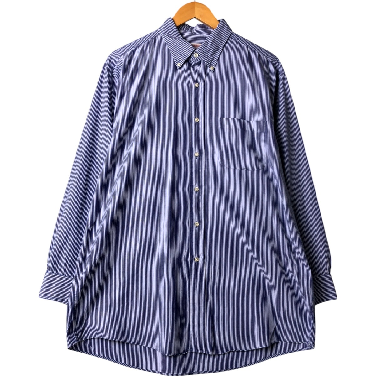 古着 ブルックスブラザーズ Brooks Brothers Est.1818 長袖 ボタンダウン コットン ストライプシャツ メンズL相当/eaa567424