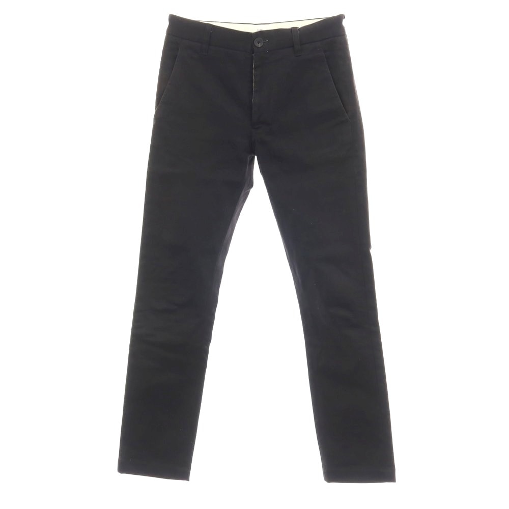 【中古】クロ KURO ストレッチ コットン チノパンツ ブラック【サイズ28】【メンズ】