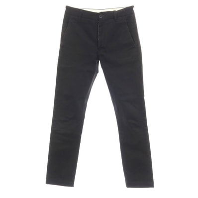 【中古】クロ KURO ストレッチ コットン チノパンツ ブラック【サイズ28】【メンズ】