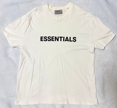 FEAR OF GOD ESSENTIALS 3D Silicon Applique Boxy T-Shirt "Buttercream"