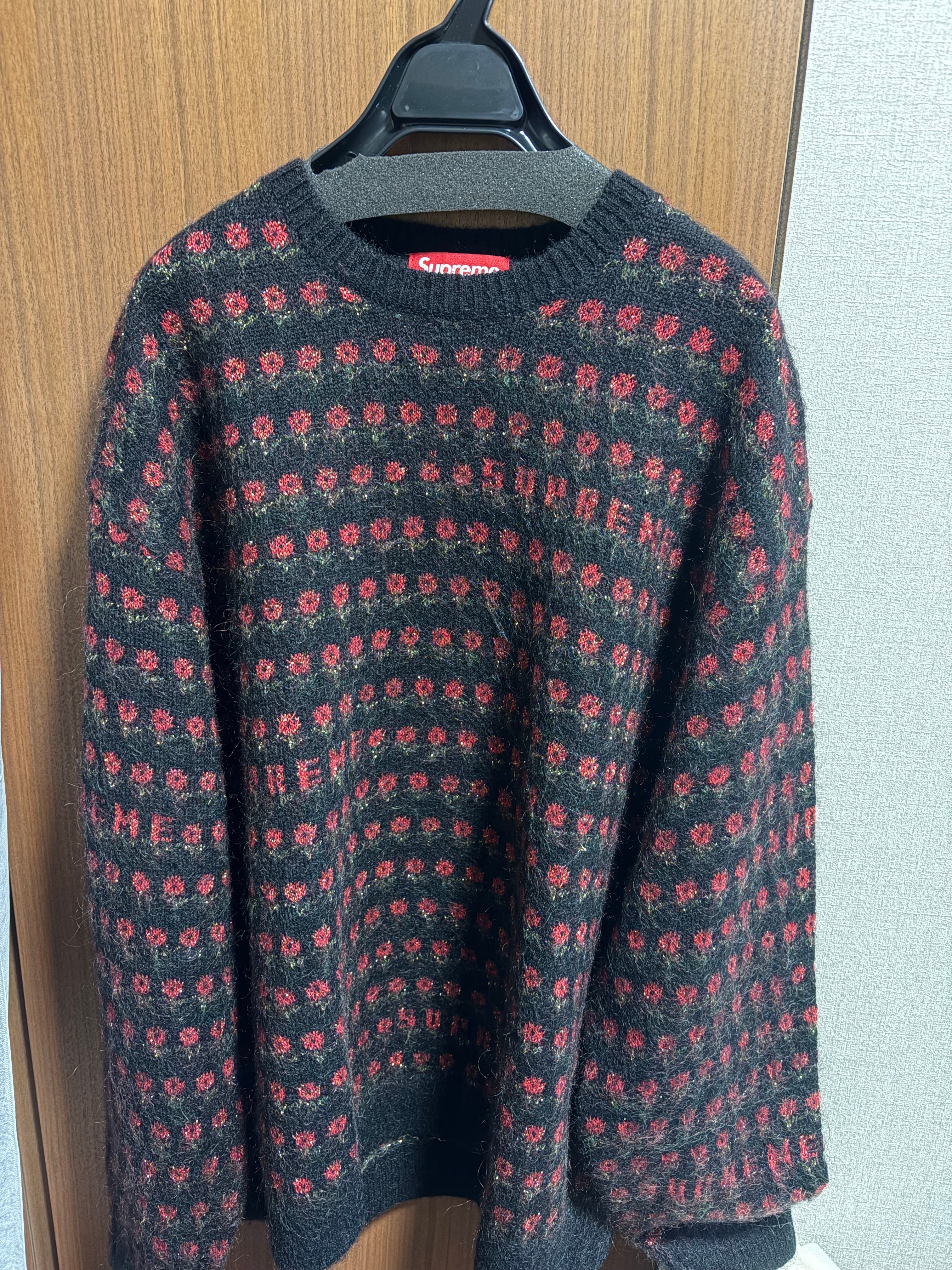 Supreme Flowers Metallic Sweater "Black"