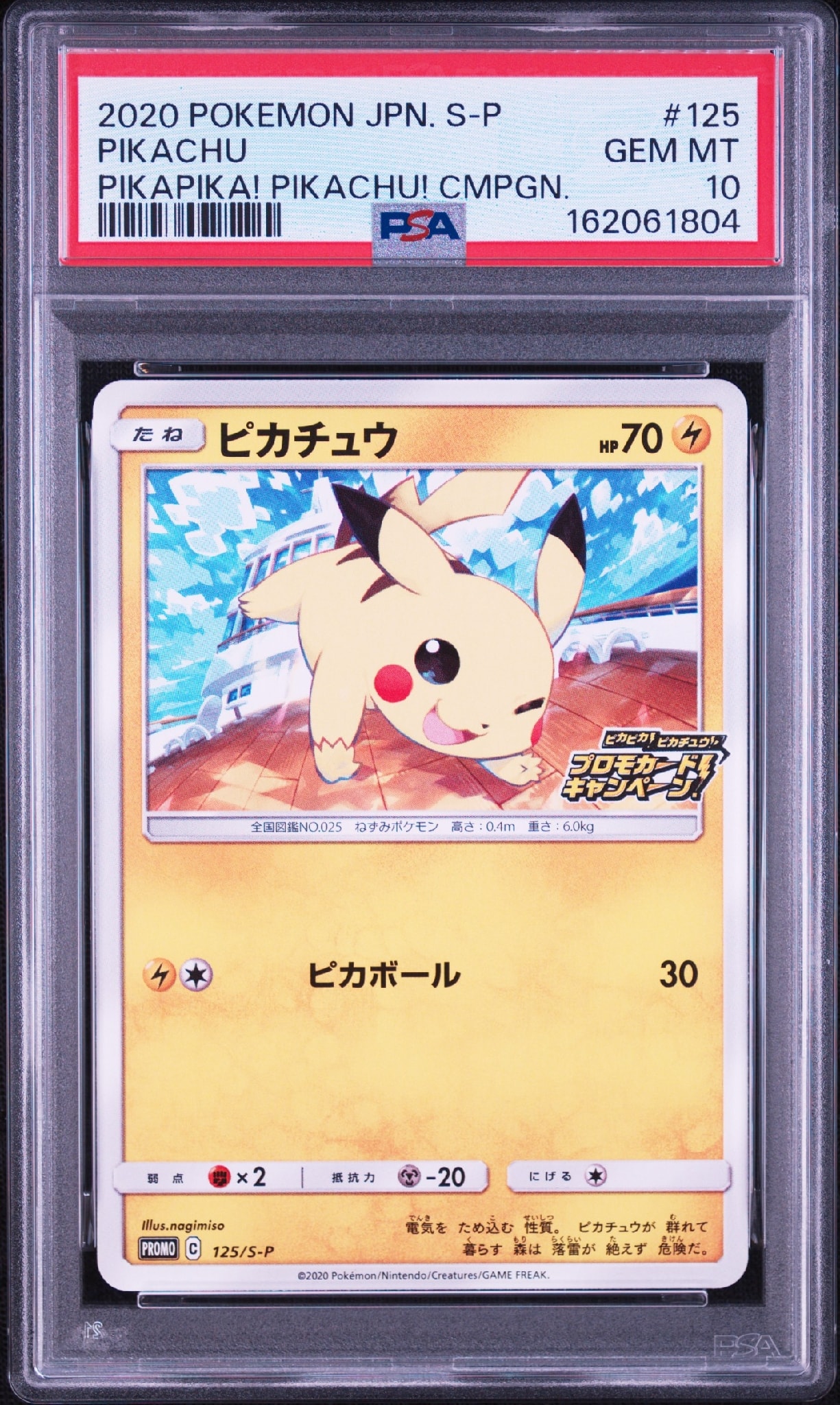 Pikachu : PROMO P [S-P 125](Pika! Pika! Pikachu! Promotion Card Campaign)