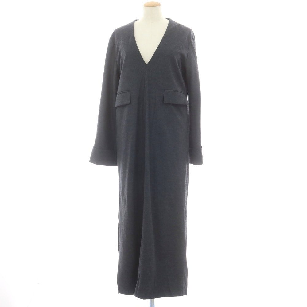 【中古】クラネ CLANE ウール ロングワンピース グレー【サイズ2】【レディース】
