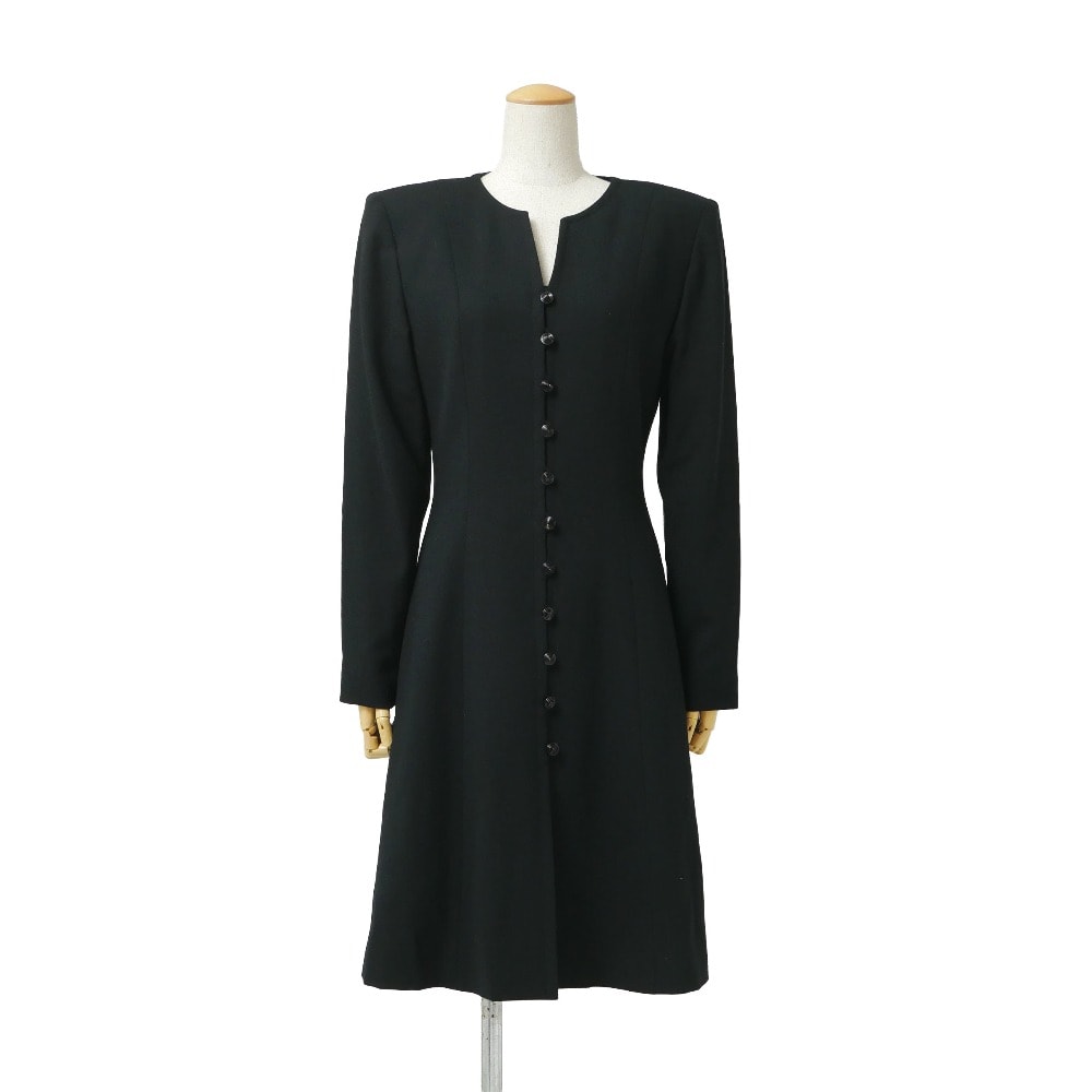 YVES SAINT LAURENT イヴ・サンローラン ノーカラージャケット サイズM ロングジャケット ブランド古着【中古】20260819/RB0584