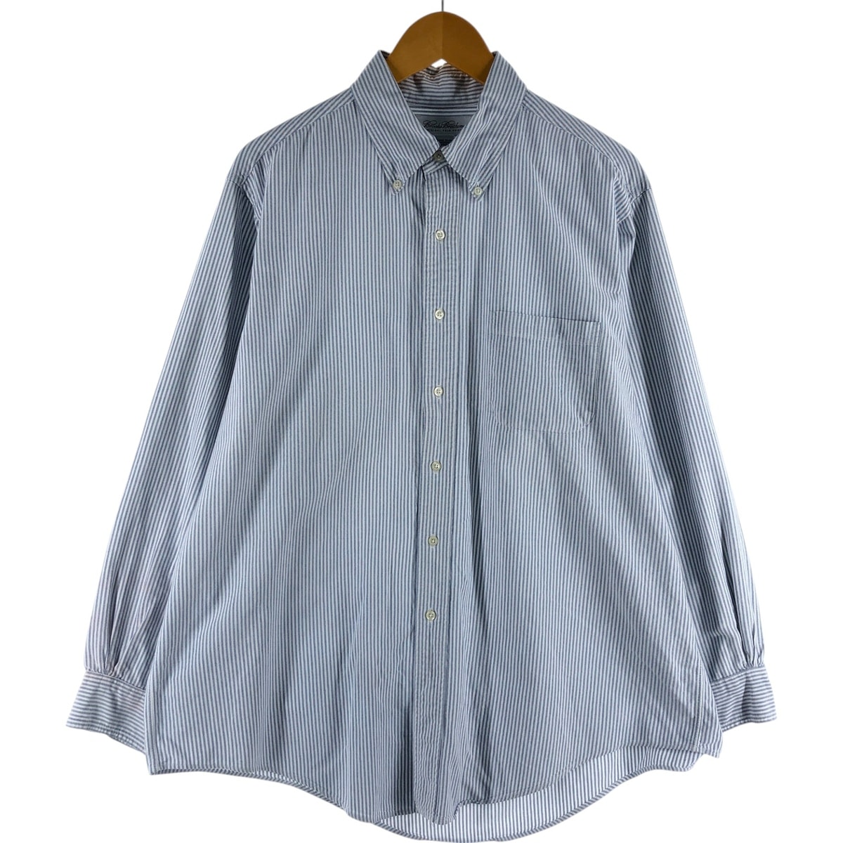 古着 ブルックスブラザーズ Brooks Brothers 長袖 ボタンダウンストライプシャツ USA製 メンズXL相当/eaa531066
