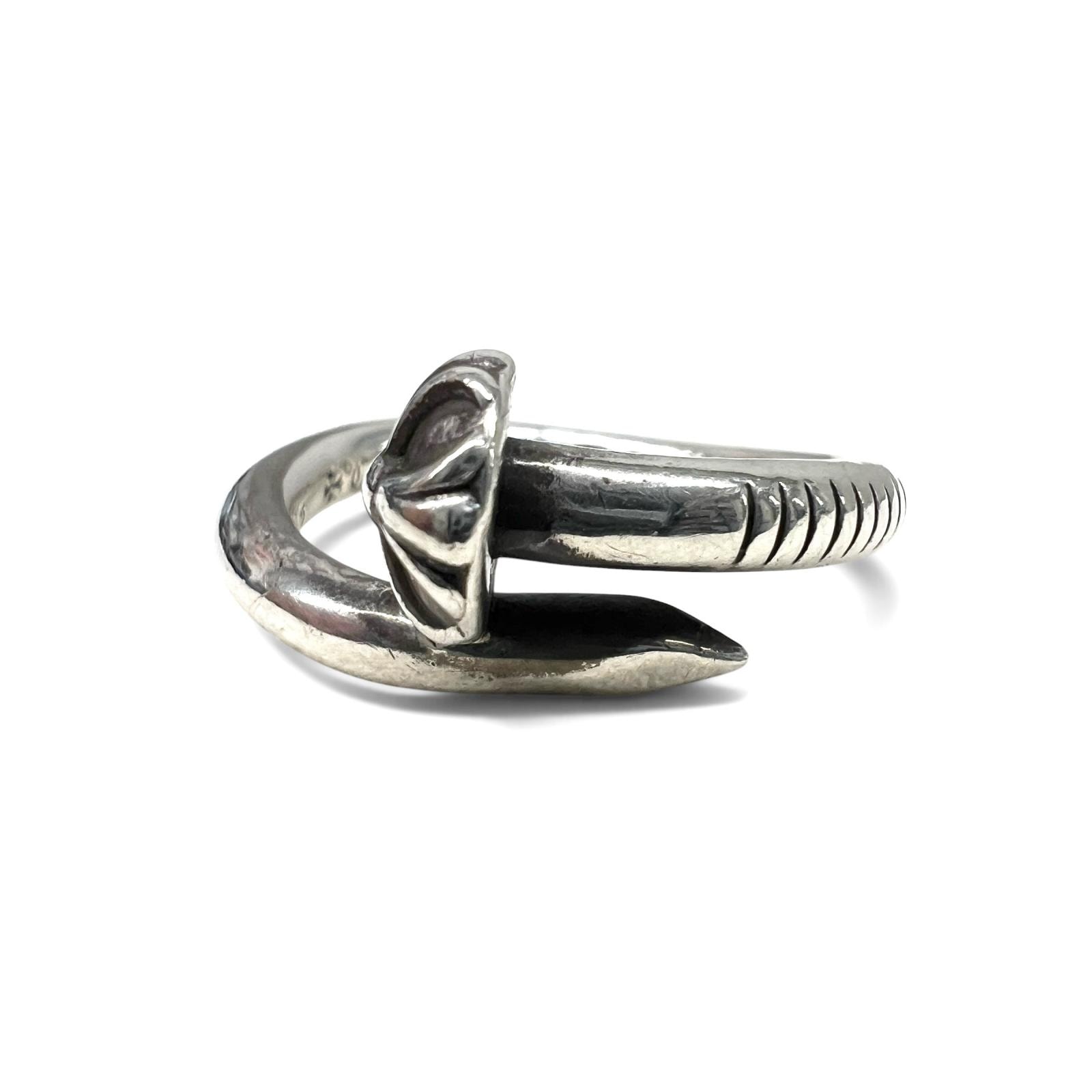 CHROME HEARTS 美品 クロムハーツ RING NAIL CRSBL ネイルクロスボールリング リング 指輪 20号 インボイス・袋付属 クロス ジュエリー アクセサリー クロム ABランク 中古 鑑定済 クロムリング