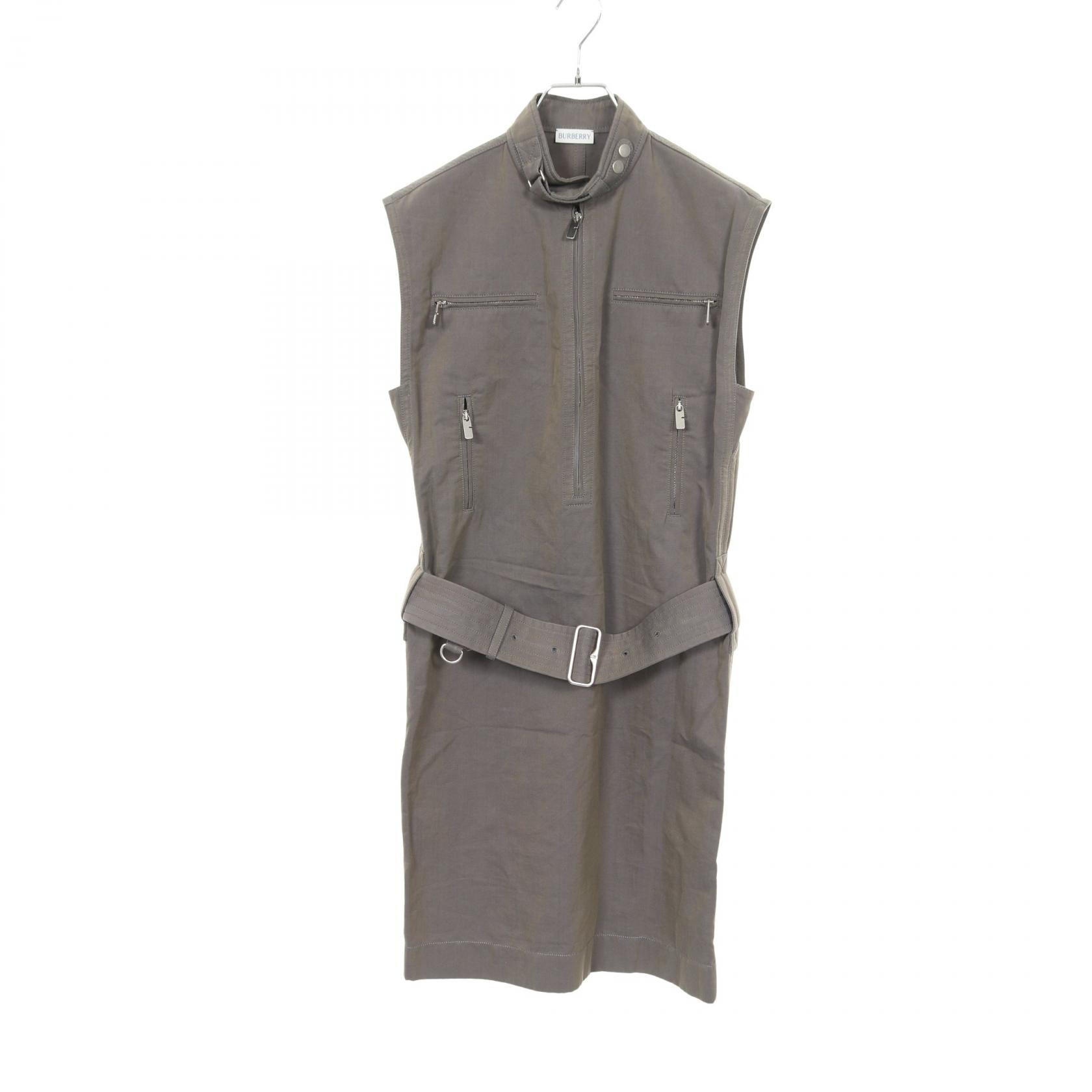 バーバリー BURBERRY ワンピース 衣料品 トップス コットン ファブリック レディース カーキ系 【中古】