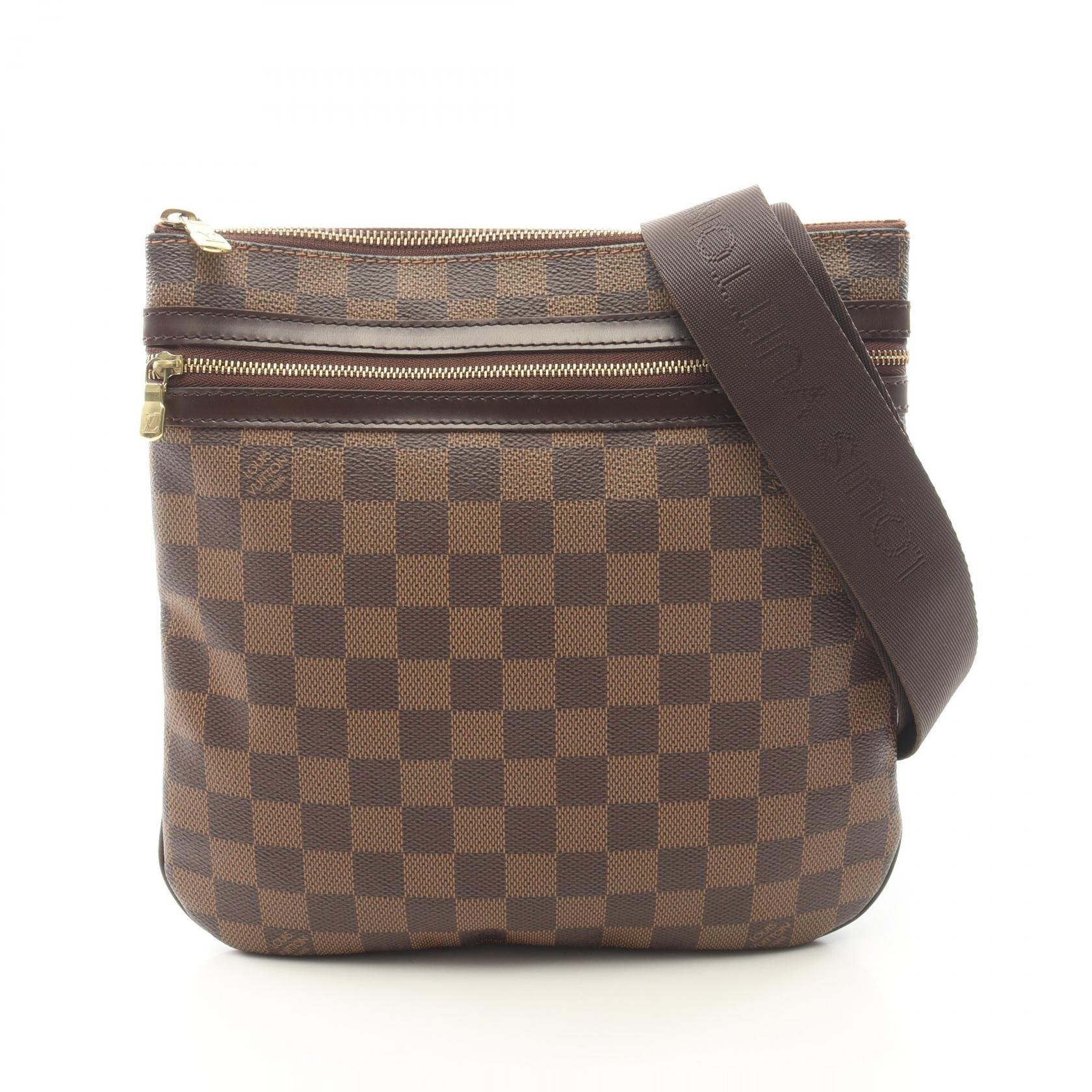 ルイ・ヴィトン LOUIS VUITTON ポシェット ボスフォール ショルダーバッグ バッグ PVCコーティングキャンバス レザー ダミエ エベヌ レディース ブラウン系 N51111 【中古】