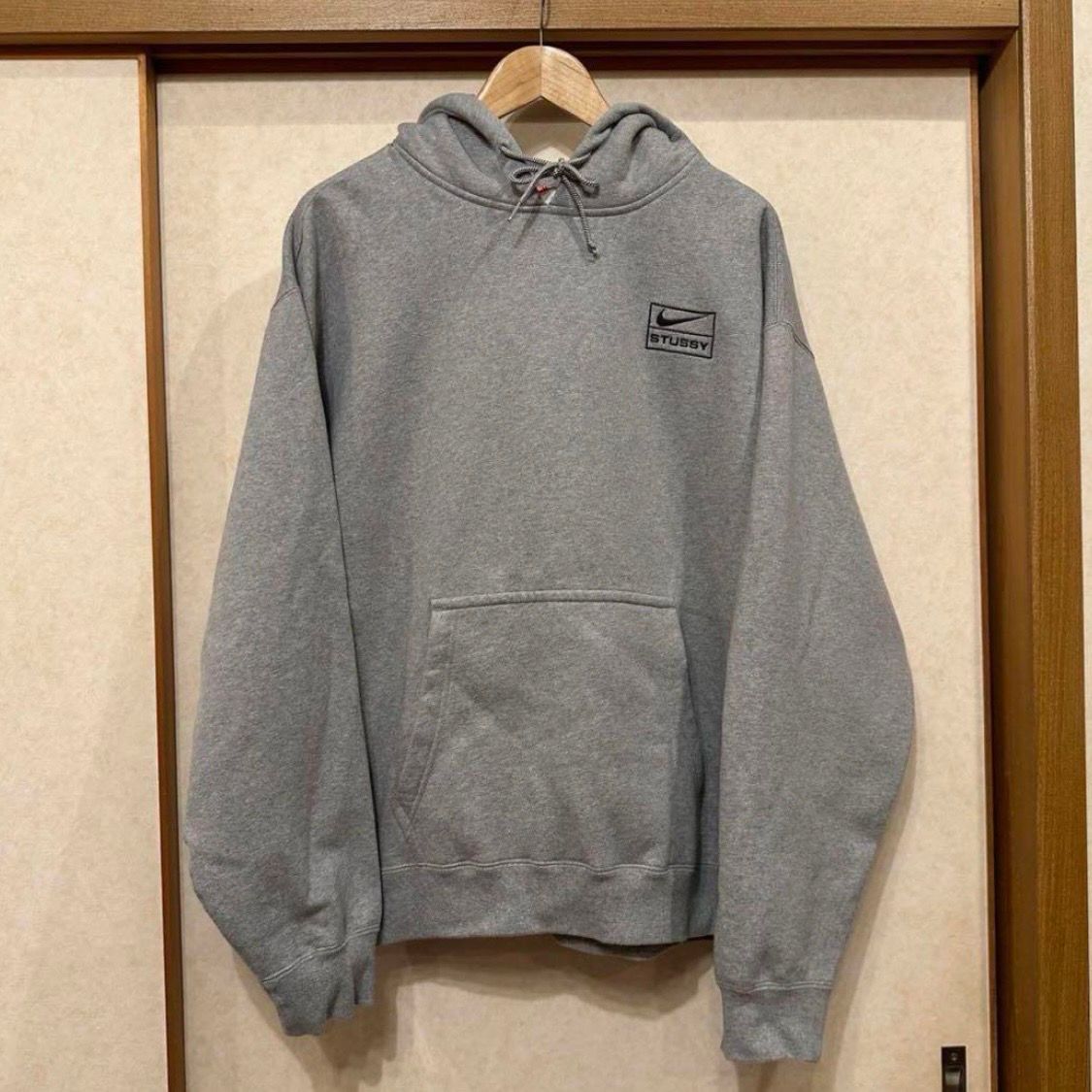 Stussy × Nike NRG Washed Hoodie (US Size) "Grey" DJ9488-063