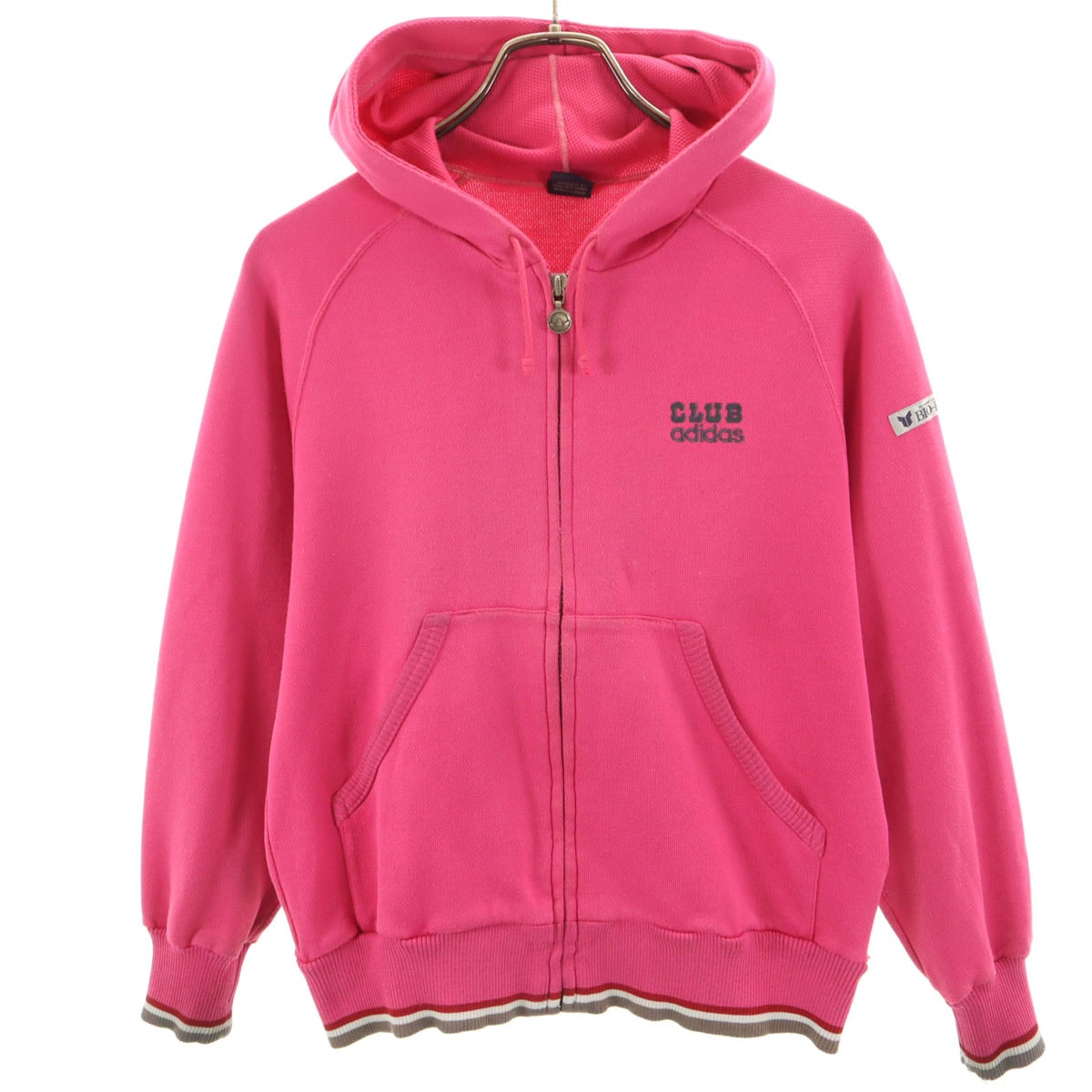 CLUBadidas クラブアディダス 70s 80s デサント製 ヴィンテージ ジップパーカー ピンク系